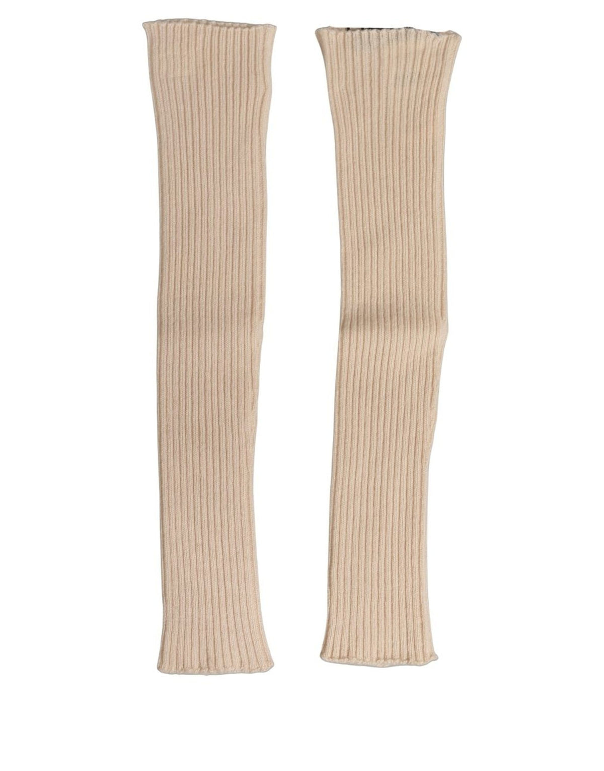 Dolce & Gabbana Camel Brown Cashmere Knit Arm Warmer Gloves Dolce & Gabbana