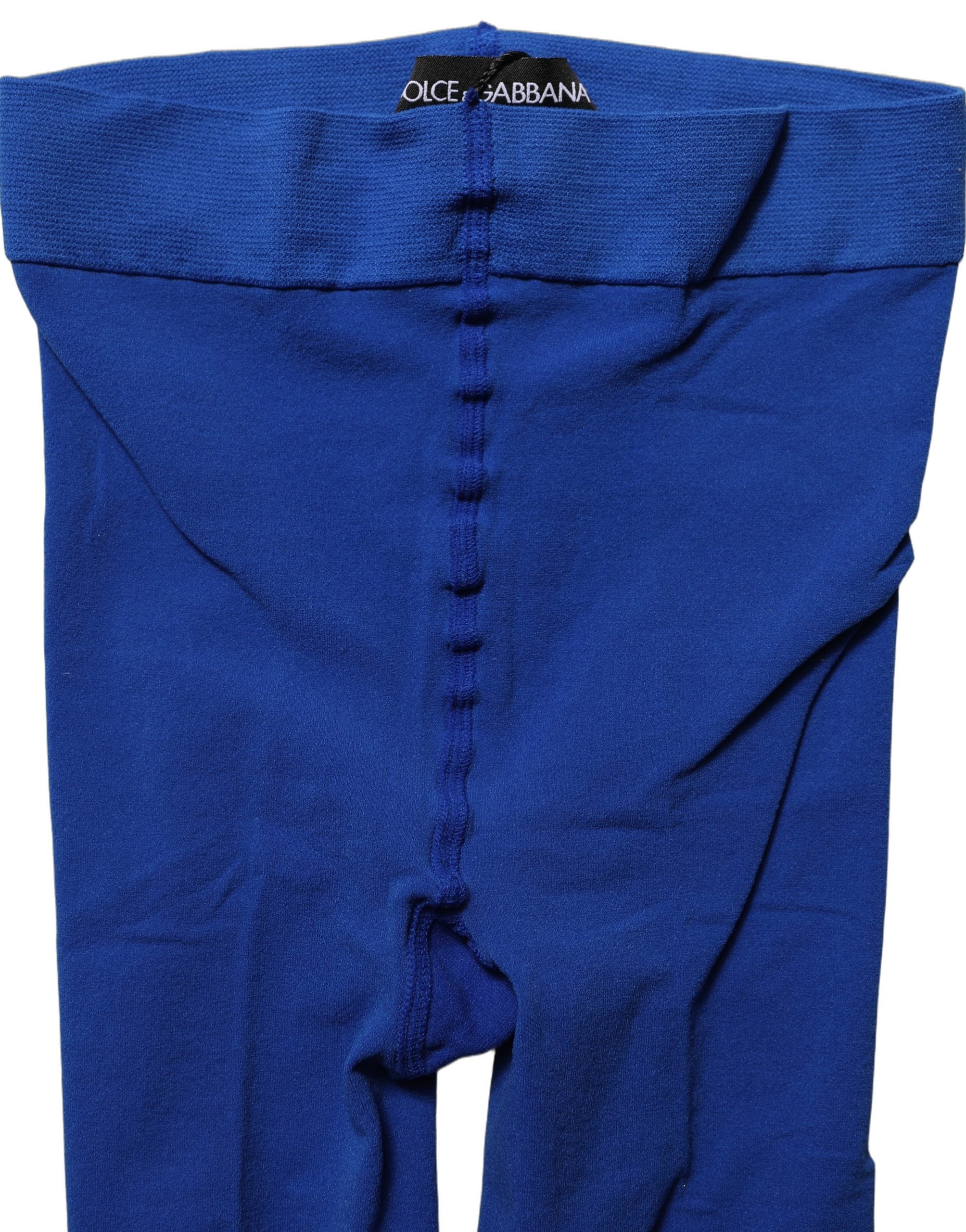 Dolce & Gabbana Blue Nylon Tights Stocking Pantyhose Socks Dolce & Gabbana