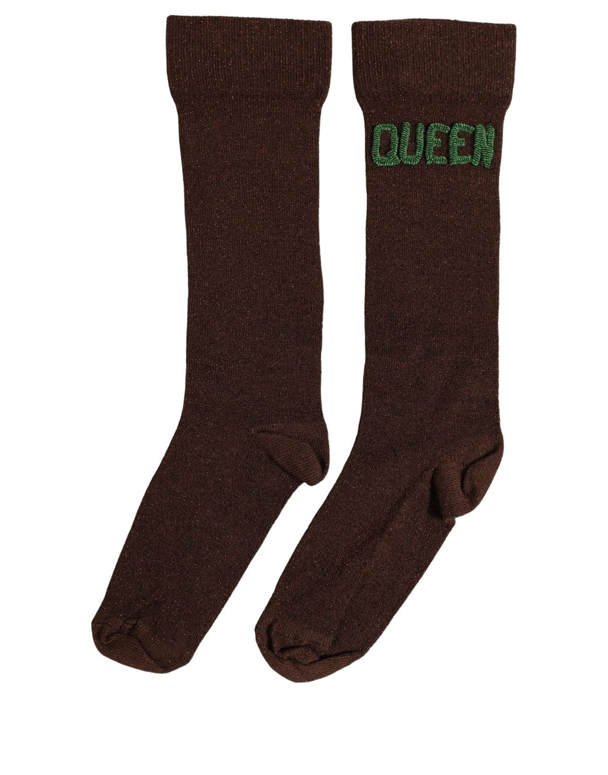 Dolce & Gabbana Brown Embroidered Cotton Mid Calf Accessory Socks Dolce & Gabbana