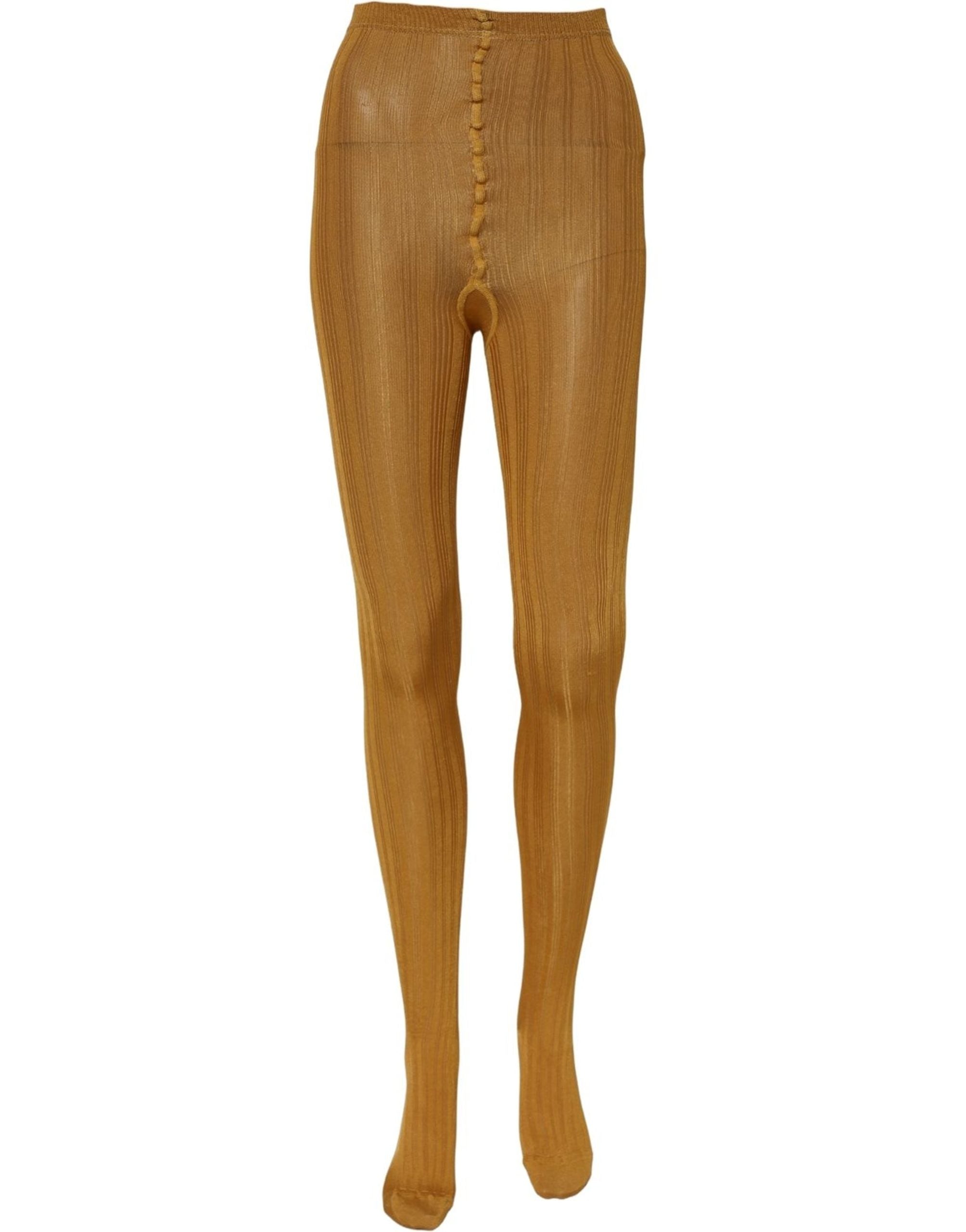 Dolce & Gabbana Mustard Nylon Tights Pantyhose Stockings Socks Dolce & Gabbana