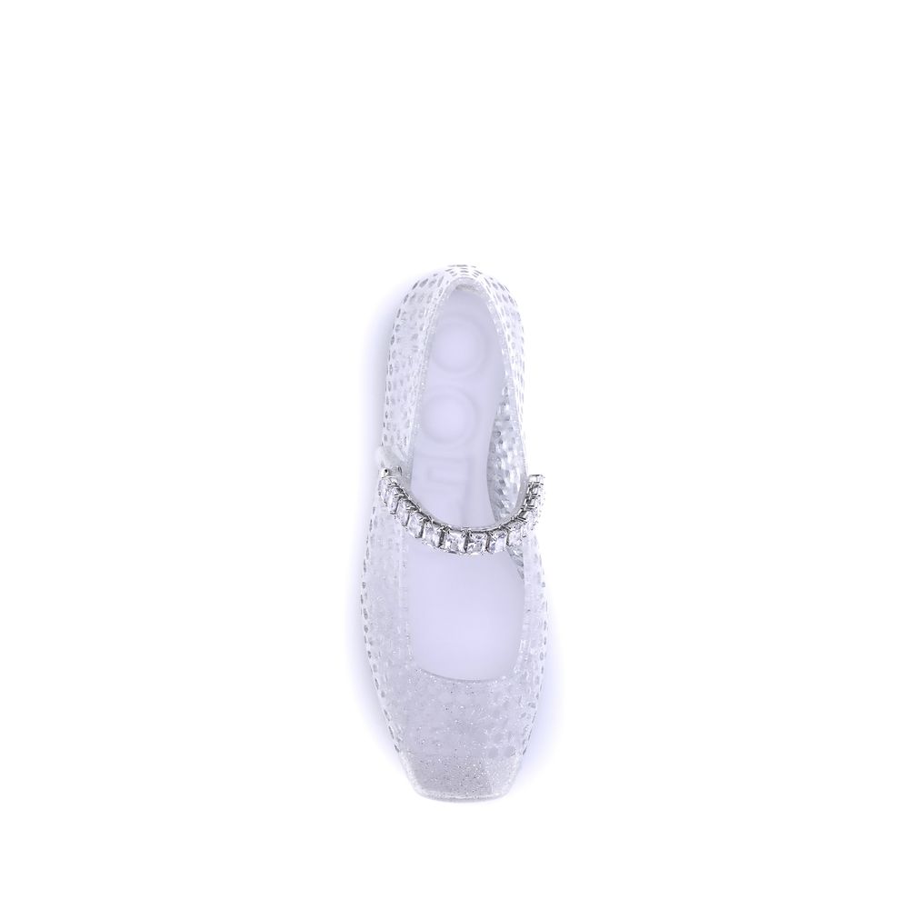 Jimmy Choo White Polyurethane Ballet Flats Jimmy Choo