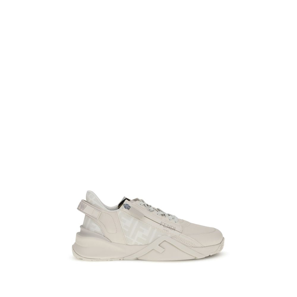 Fendi White Calf Leather Bos Taurus Athletic Sneakers Fendi