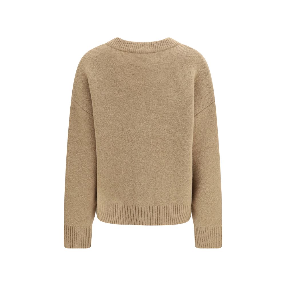 Ami Paris Beige Alpaca Vicugna Pacos Cardigan Ami Paris