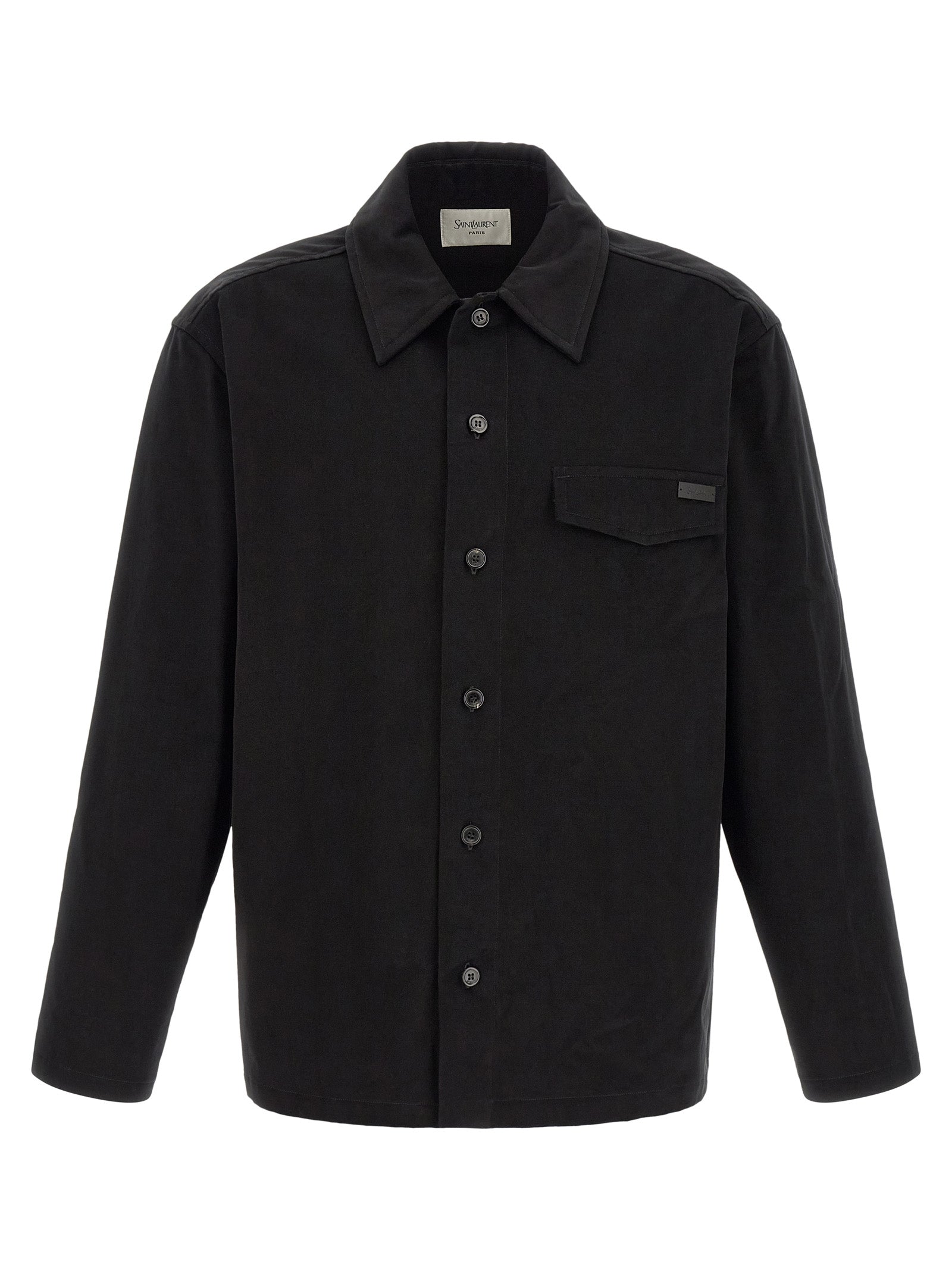 Saint Laurent Black Cotton Blouse Saint Laurent