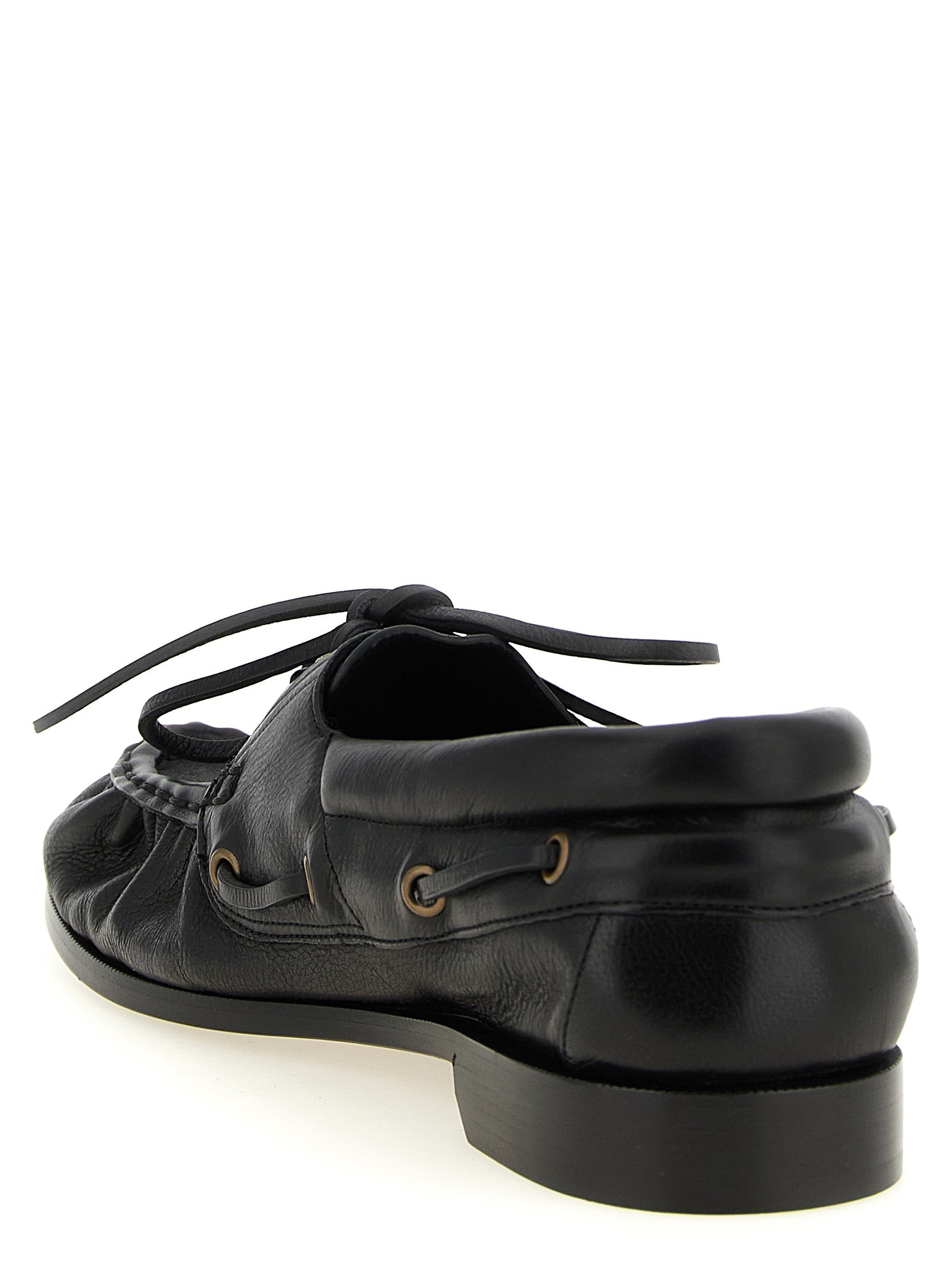 Saint Laurent Black Calfskin Slip-On Loafers Saint Laurent