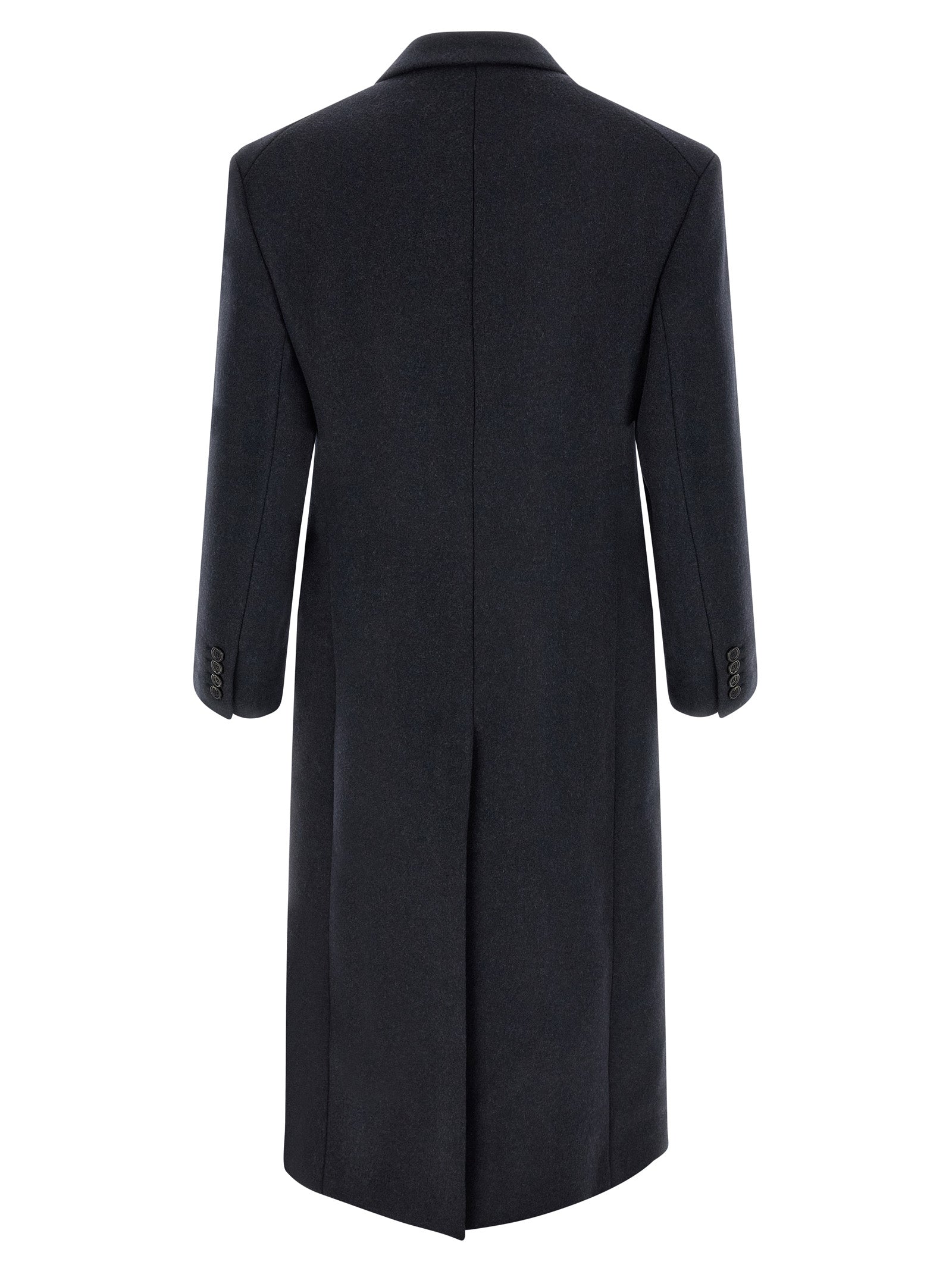 Saint Laurent Blue Wool Coat Saint Laurent