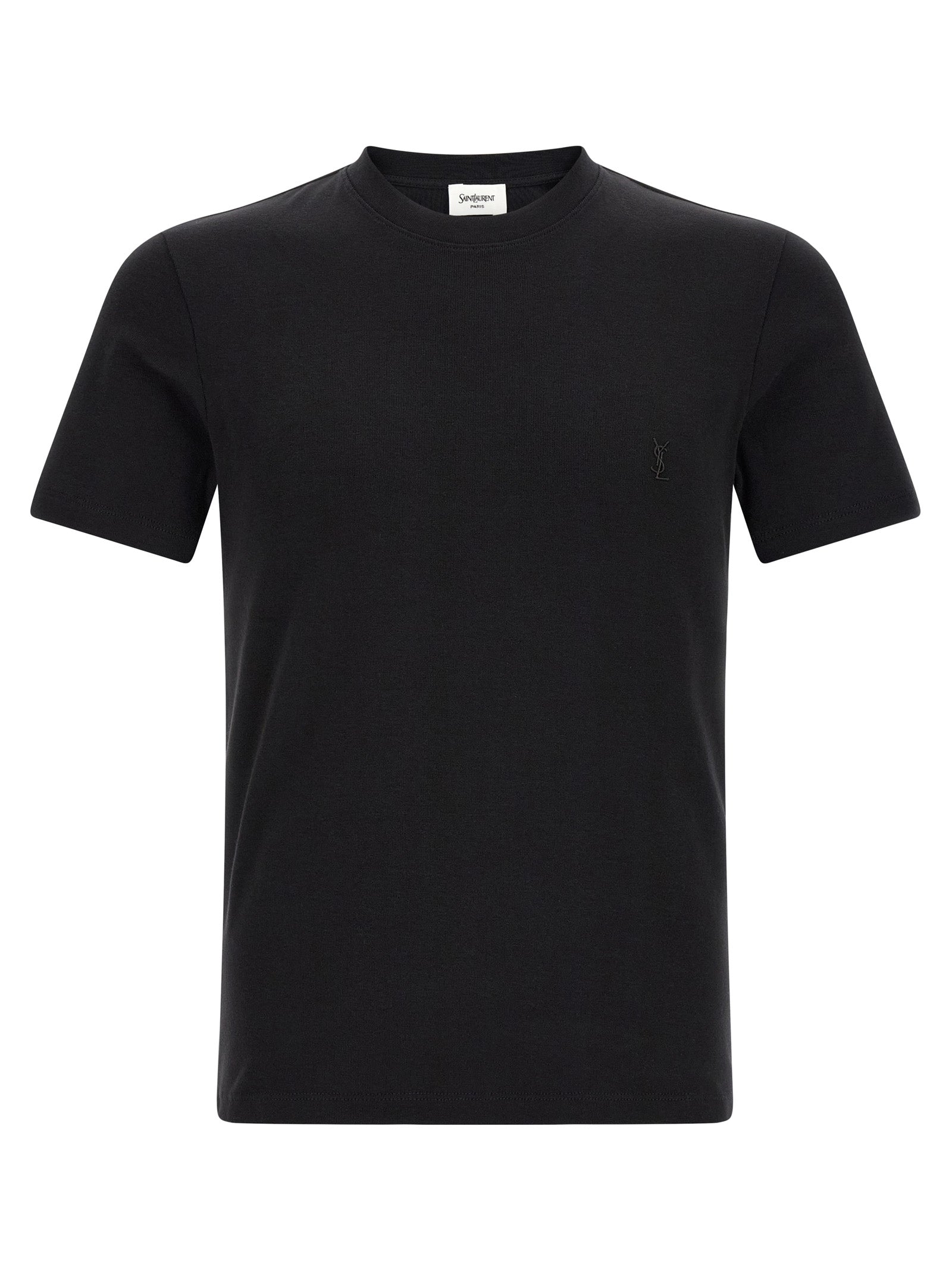 Saint Laurent Black Cotton T-Shirt Saint Laurent