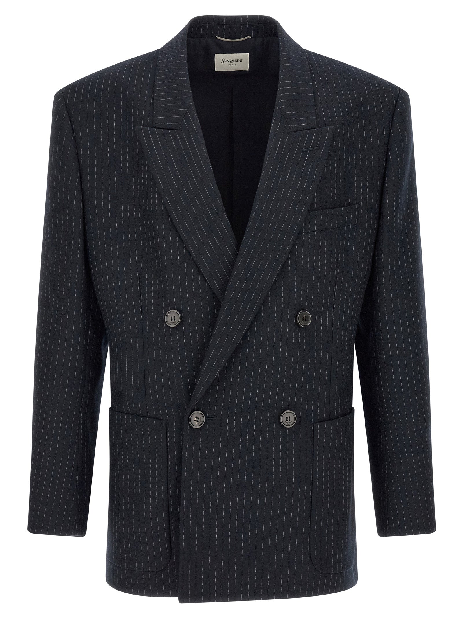 Saint Laurent Blue Wool Blazer Saint Laurent