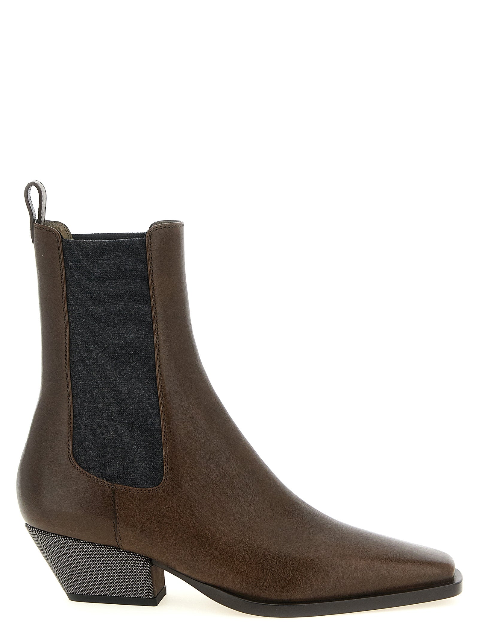 Brunello Cucinelli Brown Cowhide Chelsea Boots Brunello Cucinelli