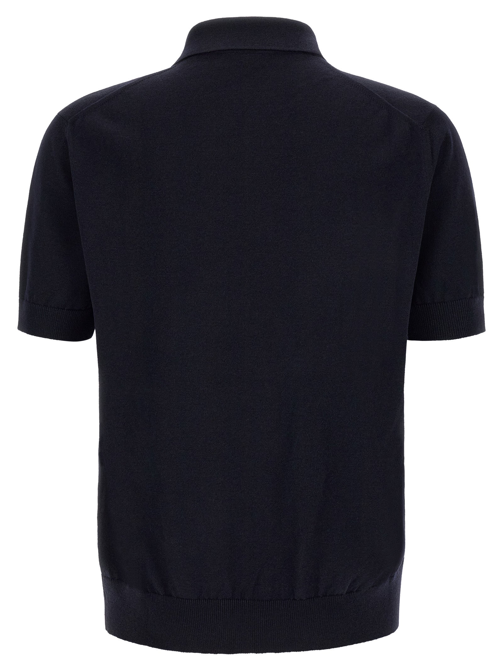 Dolce & Gabbana Blue Virgin Wool Polo Shirt Dolce & Gabbana