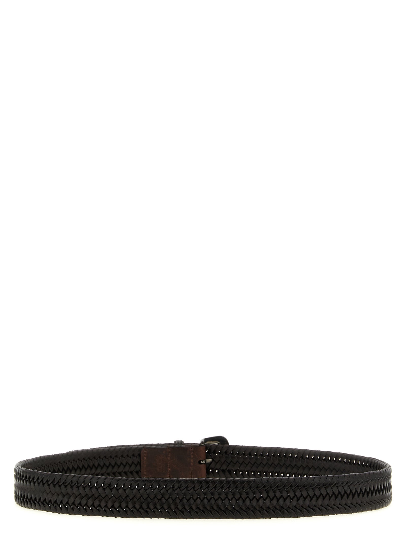 Brunello Cucinelli Brown Leather Regular Belt Brunello Cucinelli