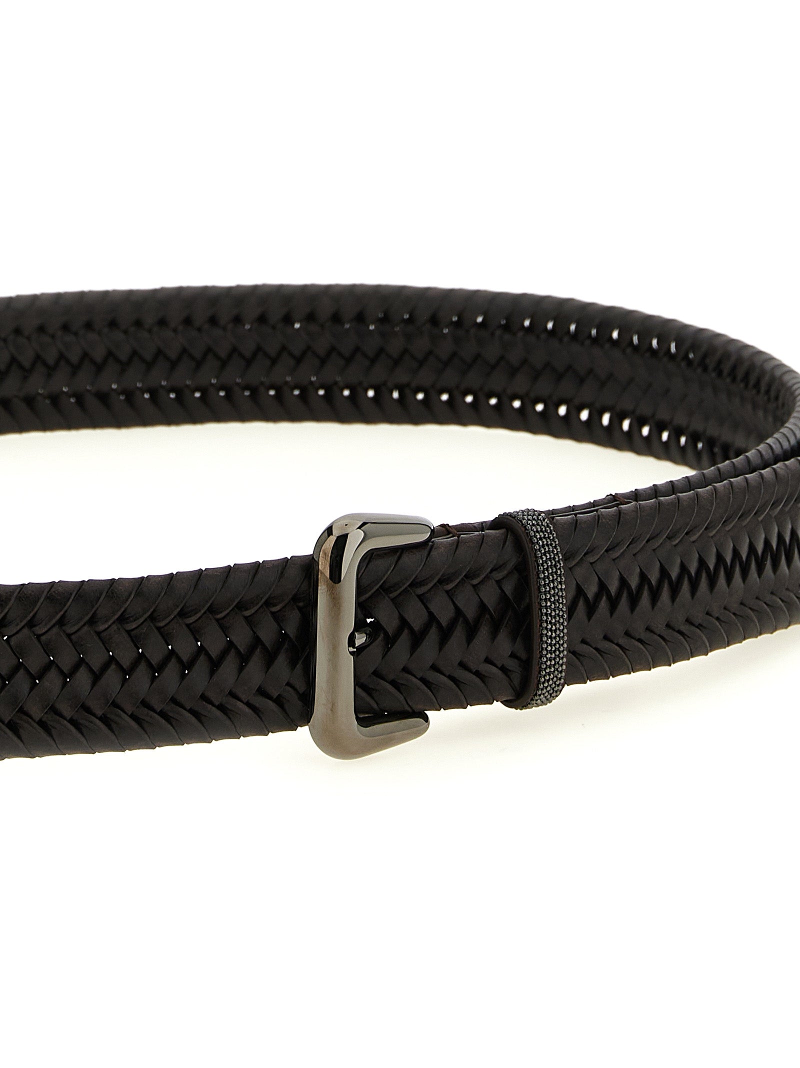 Brunello Cucinelli Brown Leather Regular Belt Brunello Cucinelli