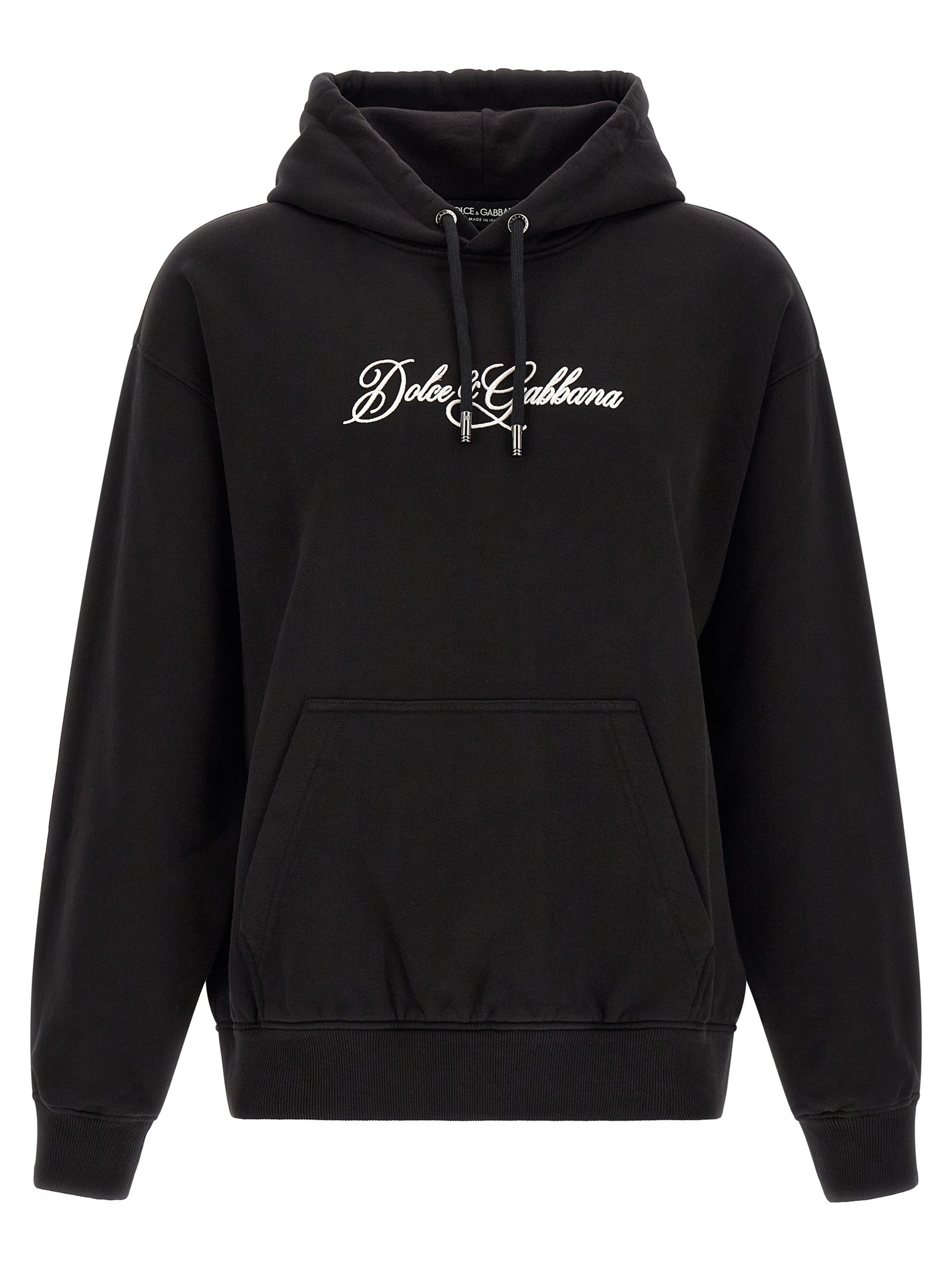 Dolce & Gabbana Black Cotton Sweatshirt Dolce & Gabbana