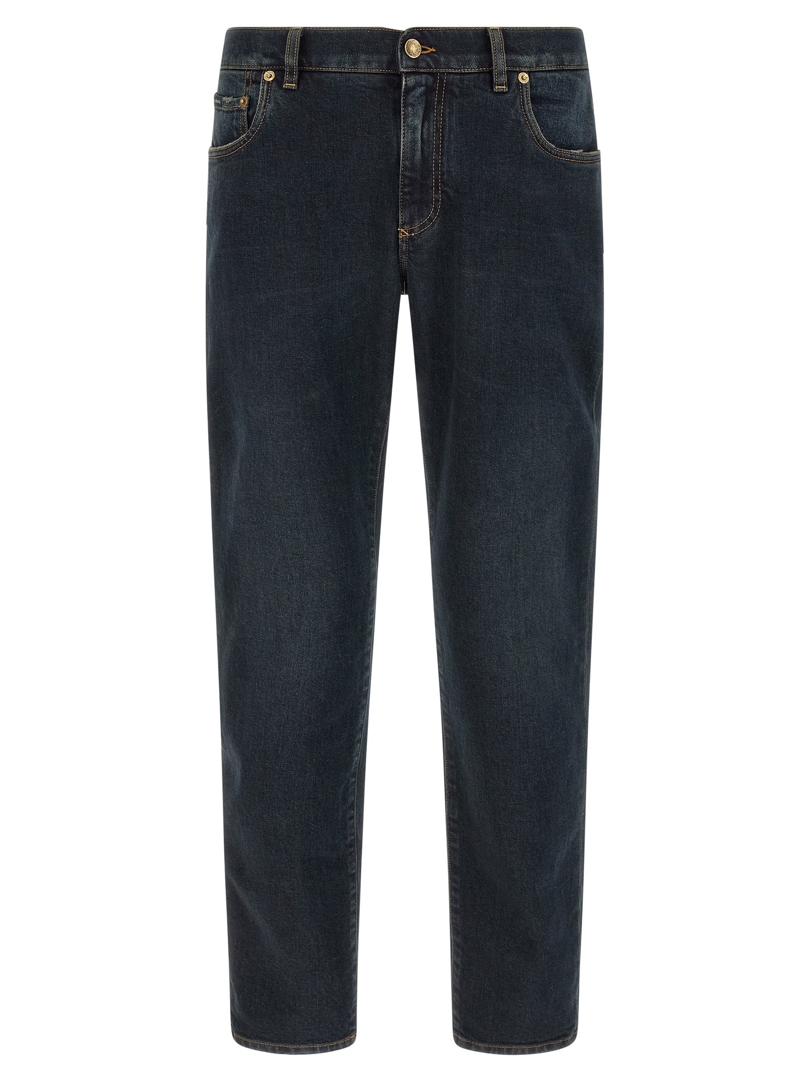 Dolce & Gabbana Blue Cotton Skinny Jeans Dolce & Gabbana