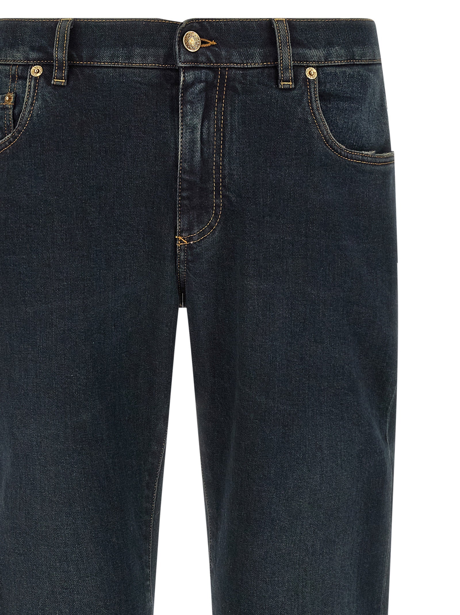 Dolce & Gabbana Blue Cotton Skinny Jeans Dolce & Gabbana