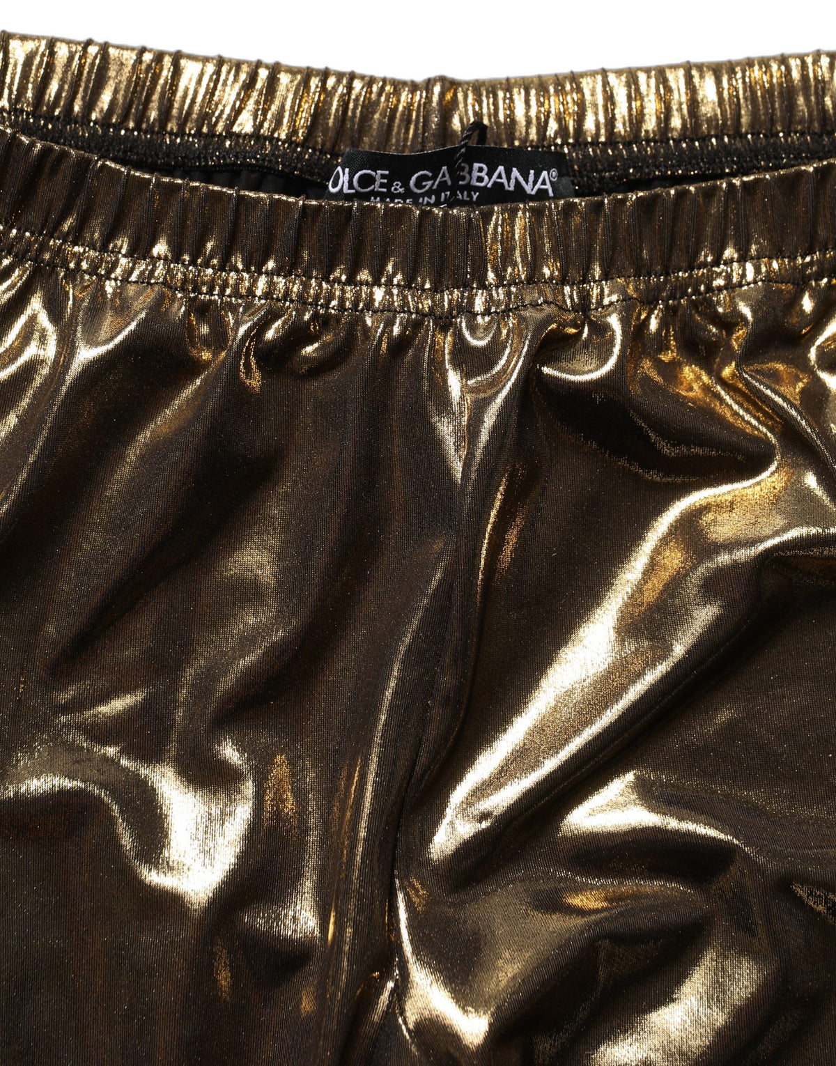 Dolce & Gabbana Gold Metallic Leggings Pantyhose Stockings Socks Dolce & Gabbana