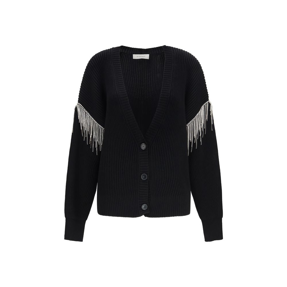 Max Mara Black Wool Oves Aries Cardigan Max Mara