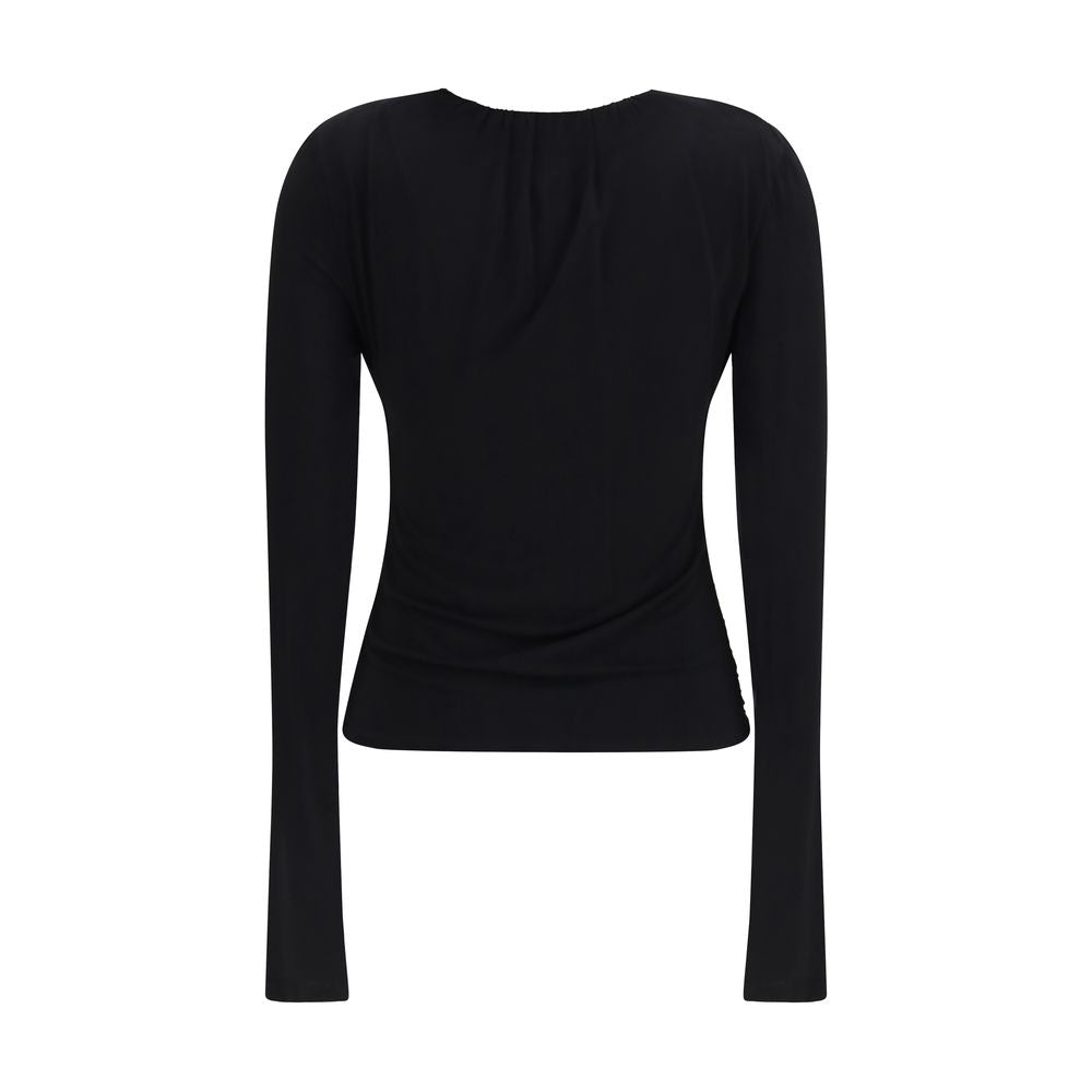 Max Mara Black Viscose Dress Shirt Max Mara
