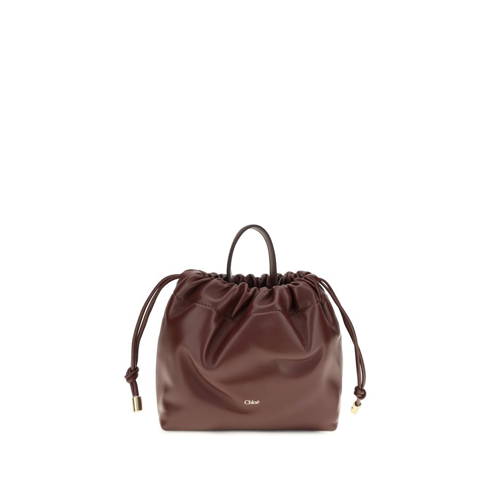 Chloé Bordeaux Calf Leather Bos Taurus Shoulder Bag Chloé