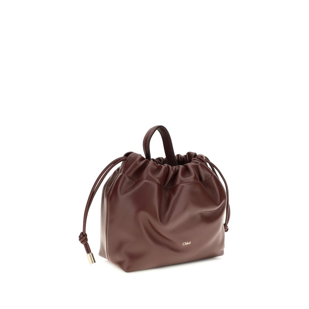 Chloé Bordeaux Calf Leather Bos Taurus Shoulder Bag Chloé