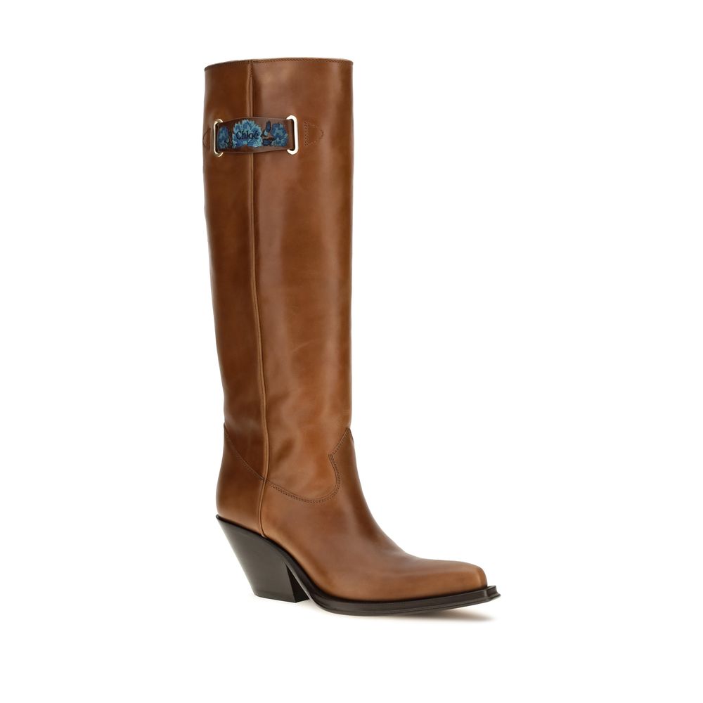 Chloé Brown Calf Leather Bos Taurus Over The Knee Chloé