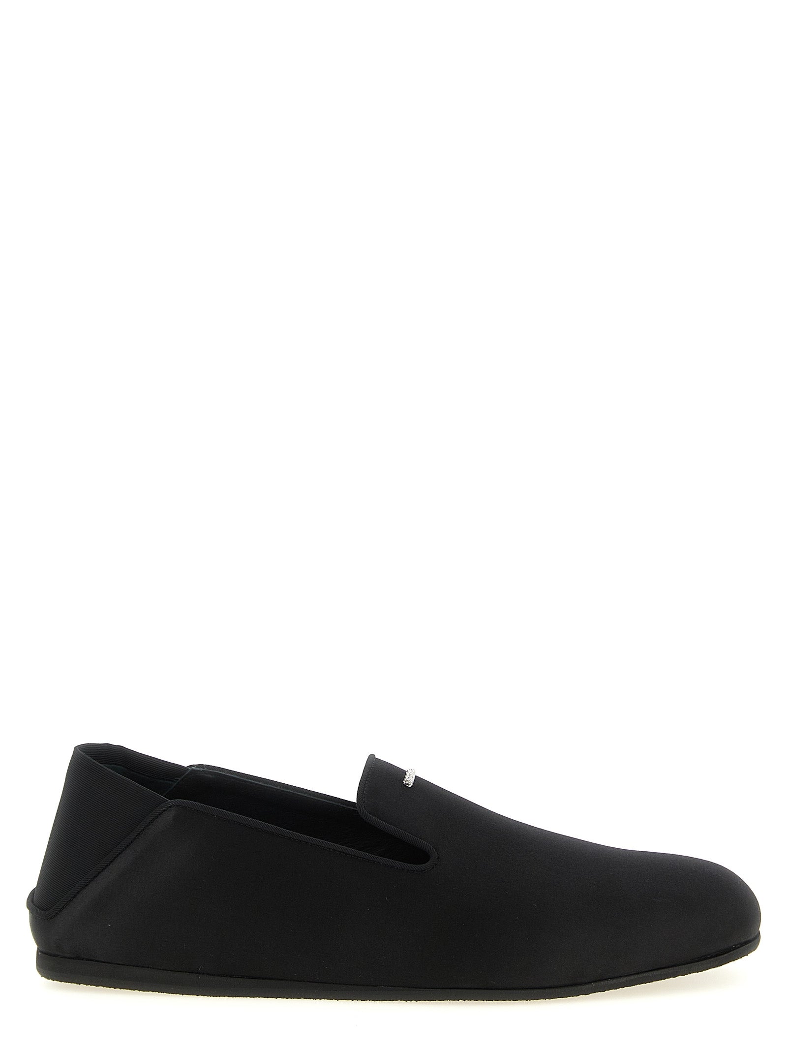 Giuseppe Zanotti Black Viscose Slip-On Loafers Giuseppe Zanotti