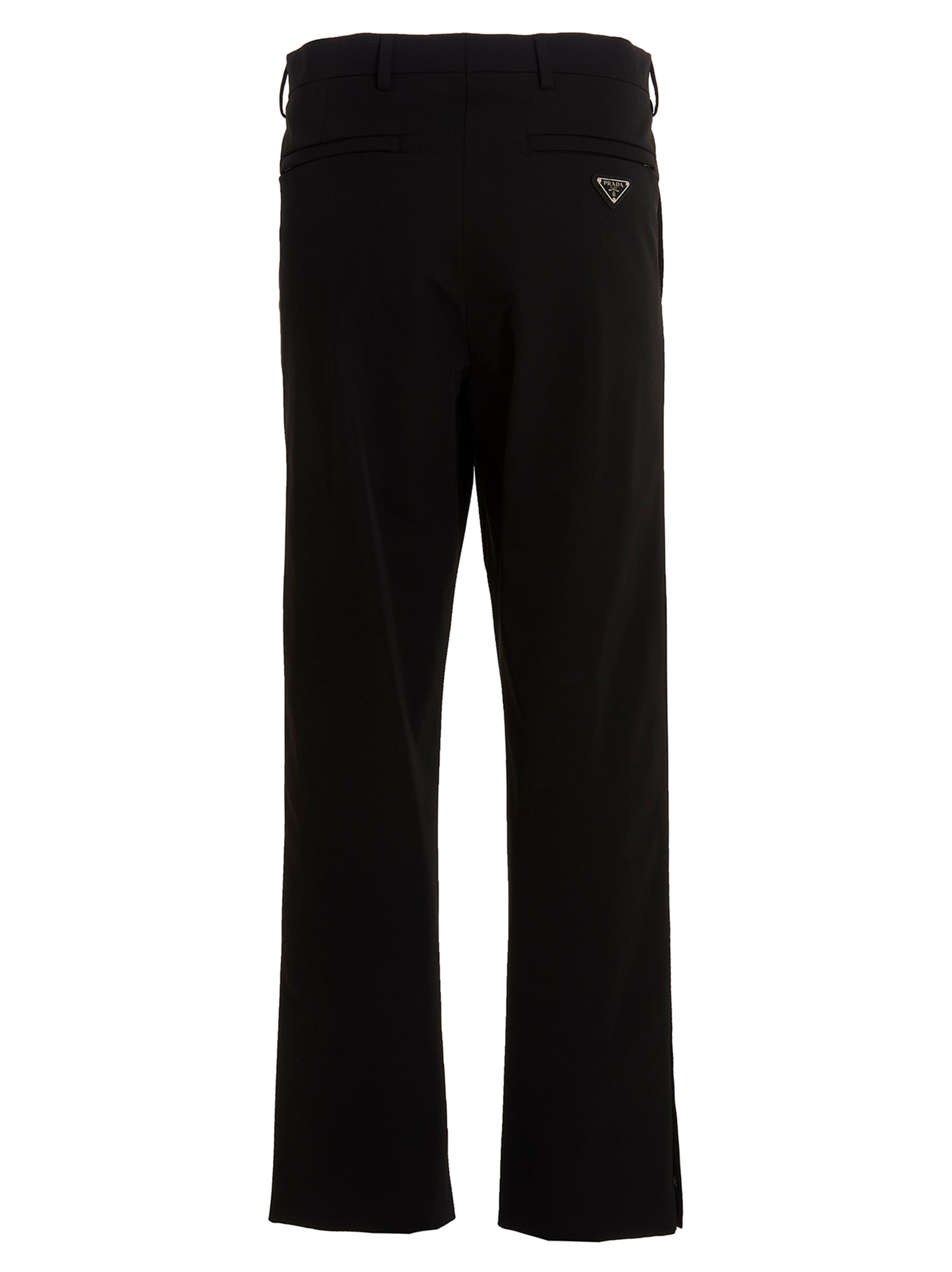 Prada Black Polyester Casual Pants Prada