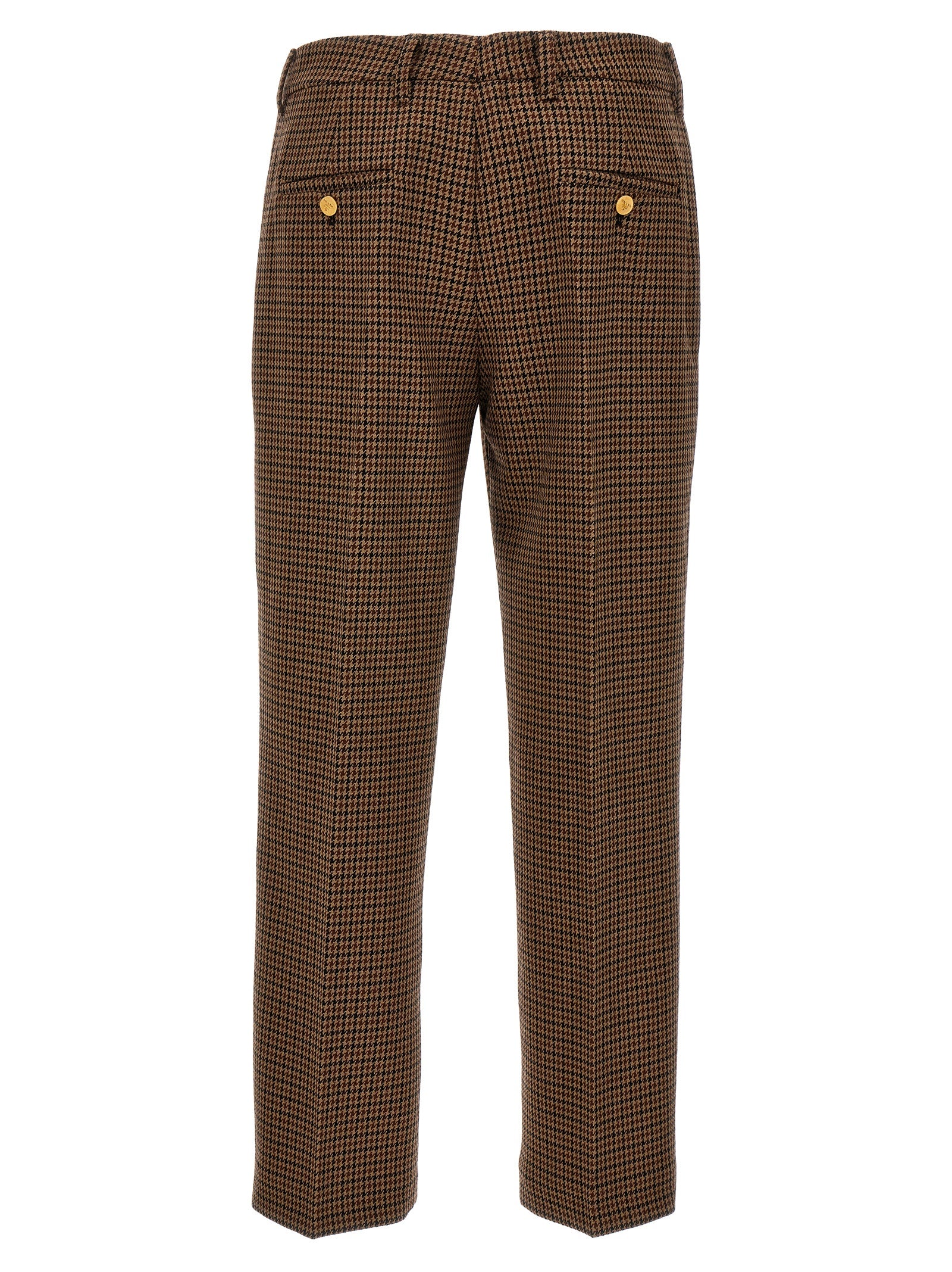 Prada Brown Virgin Wool Casual Pants Prada