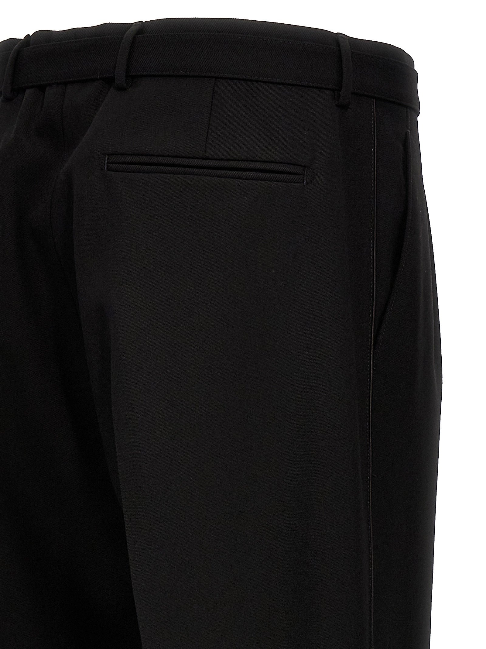 Prada Black Virgin Wool Dress Pants Prada