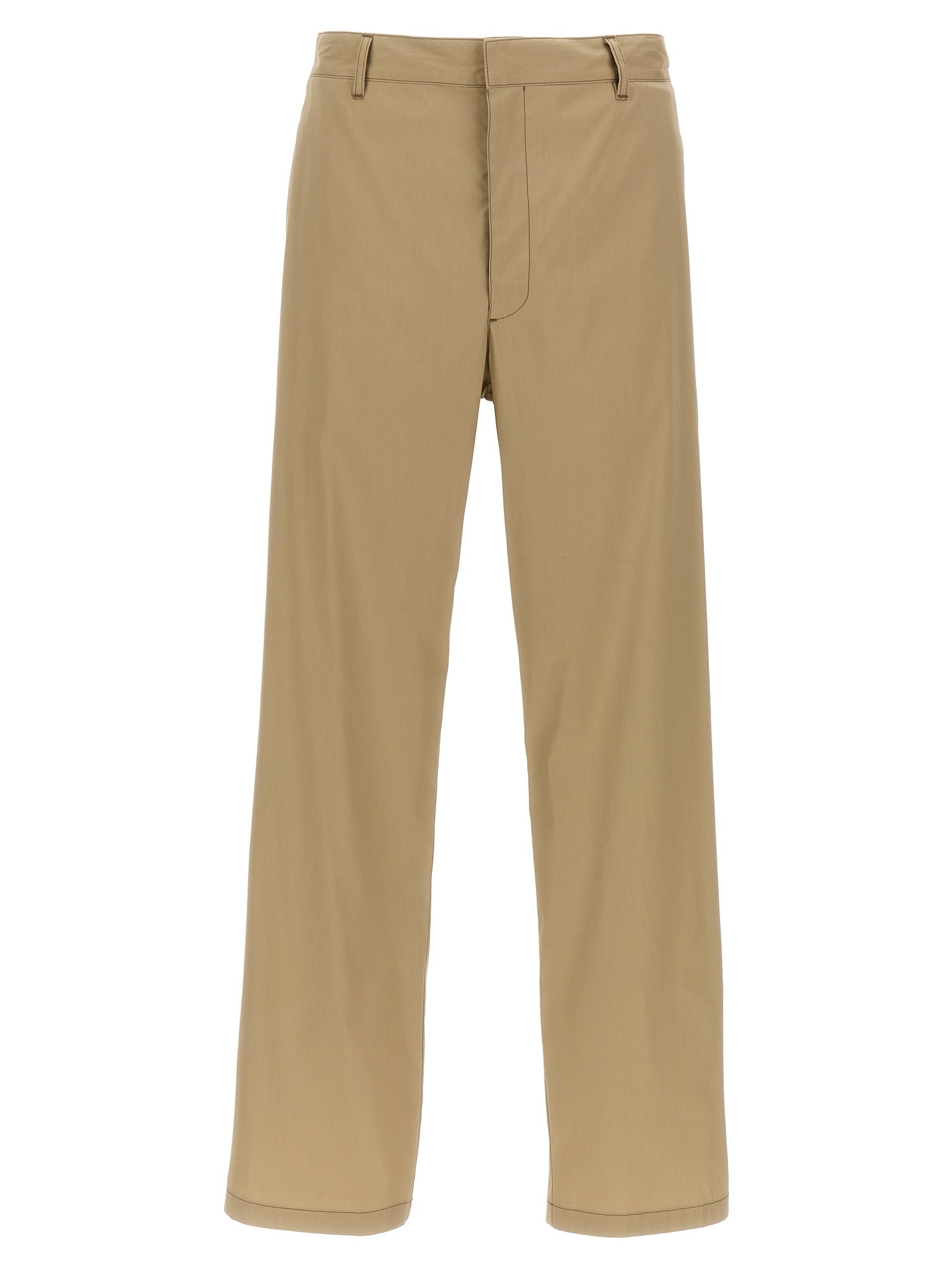 Prada Beige Cotton Casual Pants Prada
