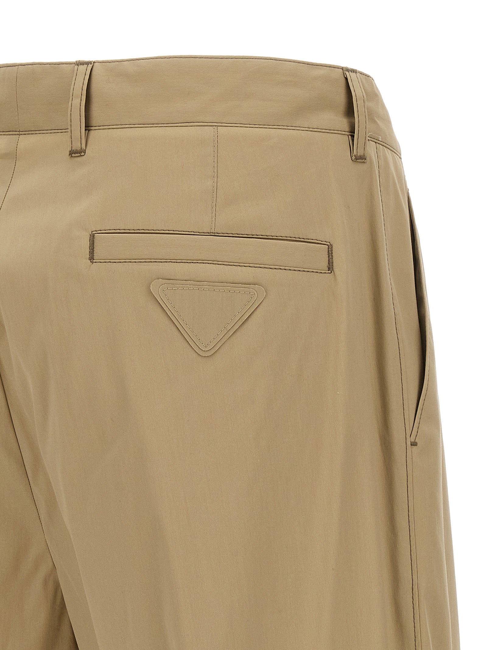 Prada Beige Cotton Casual Pants Prada