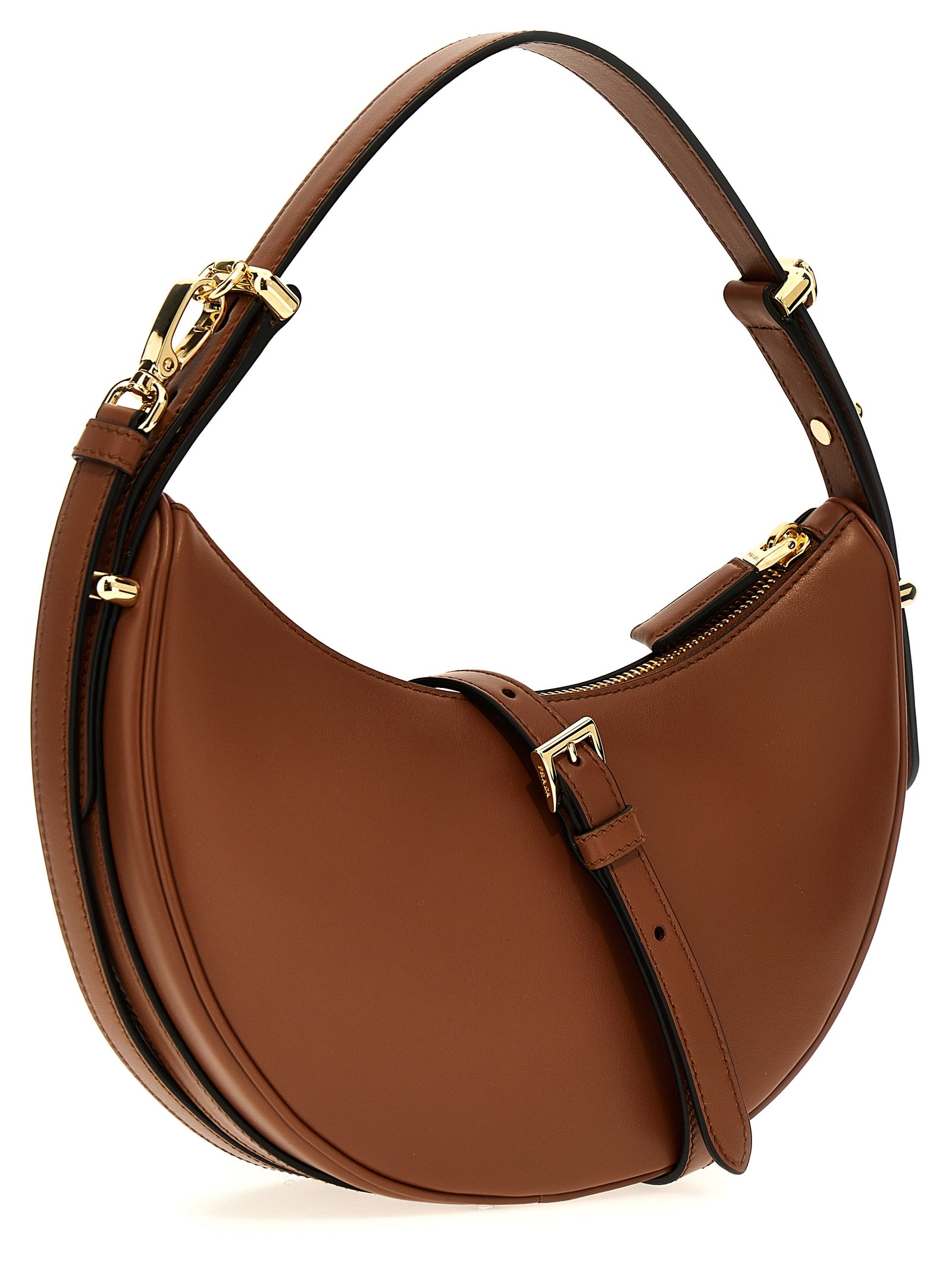 Prada Brown Calfskin Shoulder Bag Prada