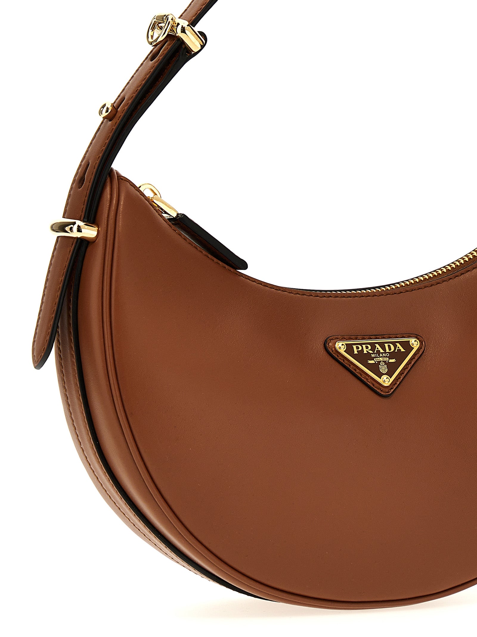 Prada Brown Calfskin Shoulder Bag Prada