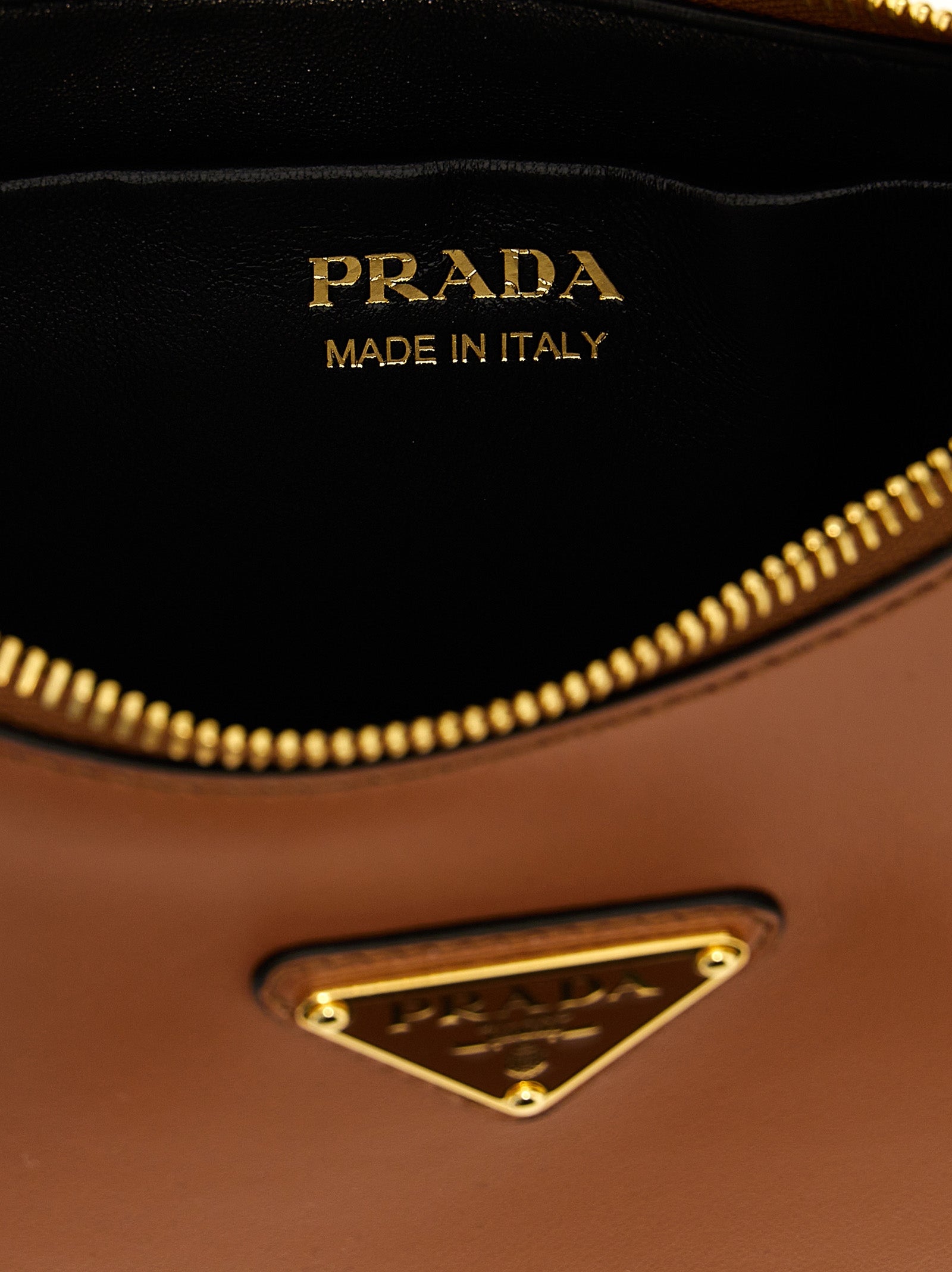 Prada Brown Calfskin Shoulder Bag Prada