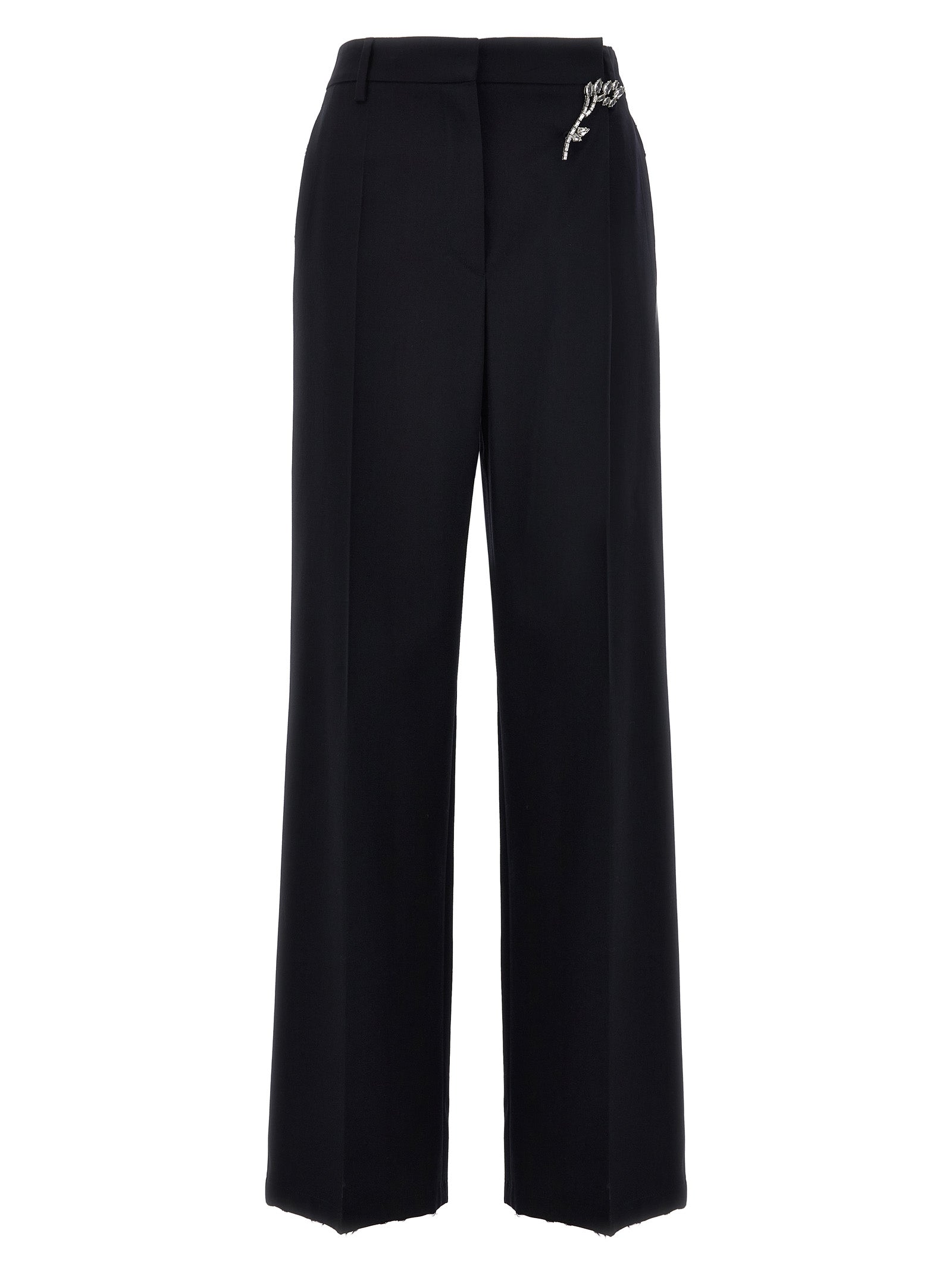 Prada Blue Wool Casual Pants Prada