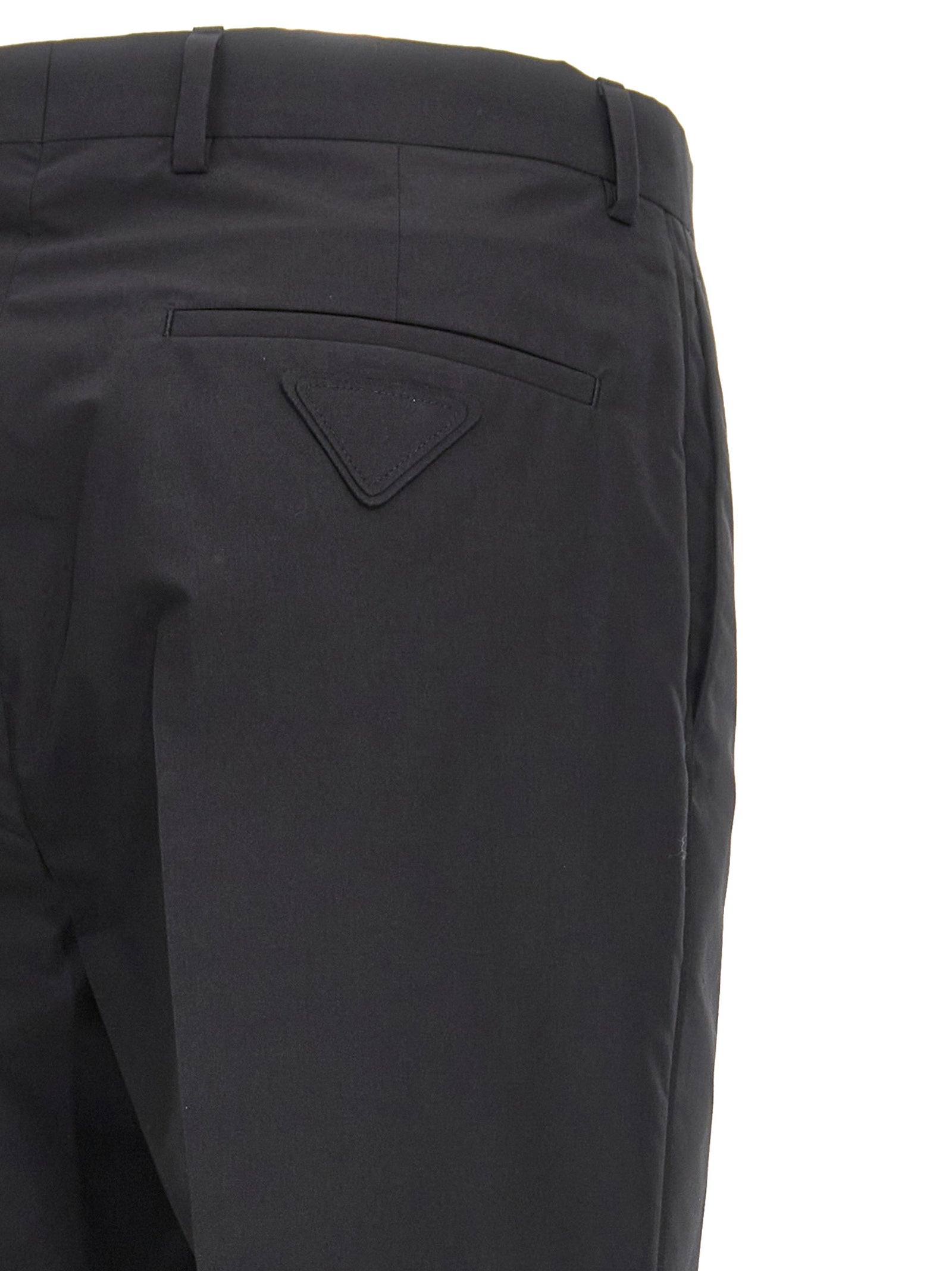 Prada Black Cotton Dress Pants Prada