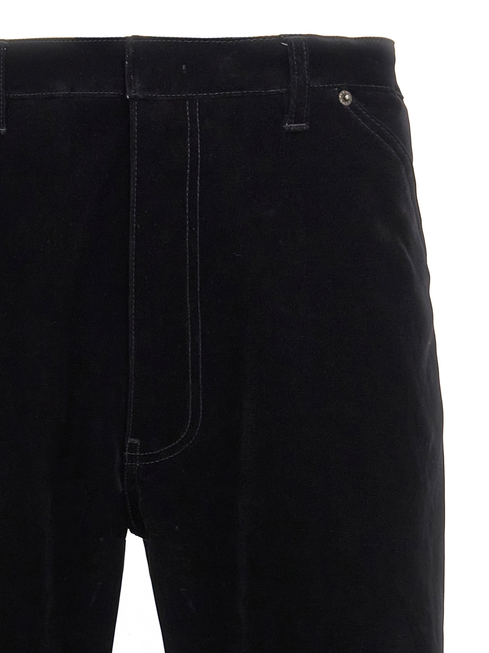 Prada Black Cotton Casual Pants Prada