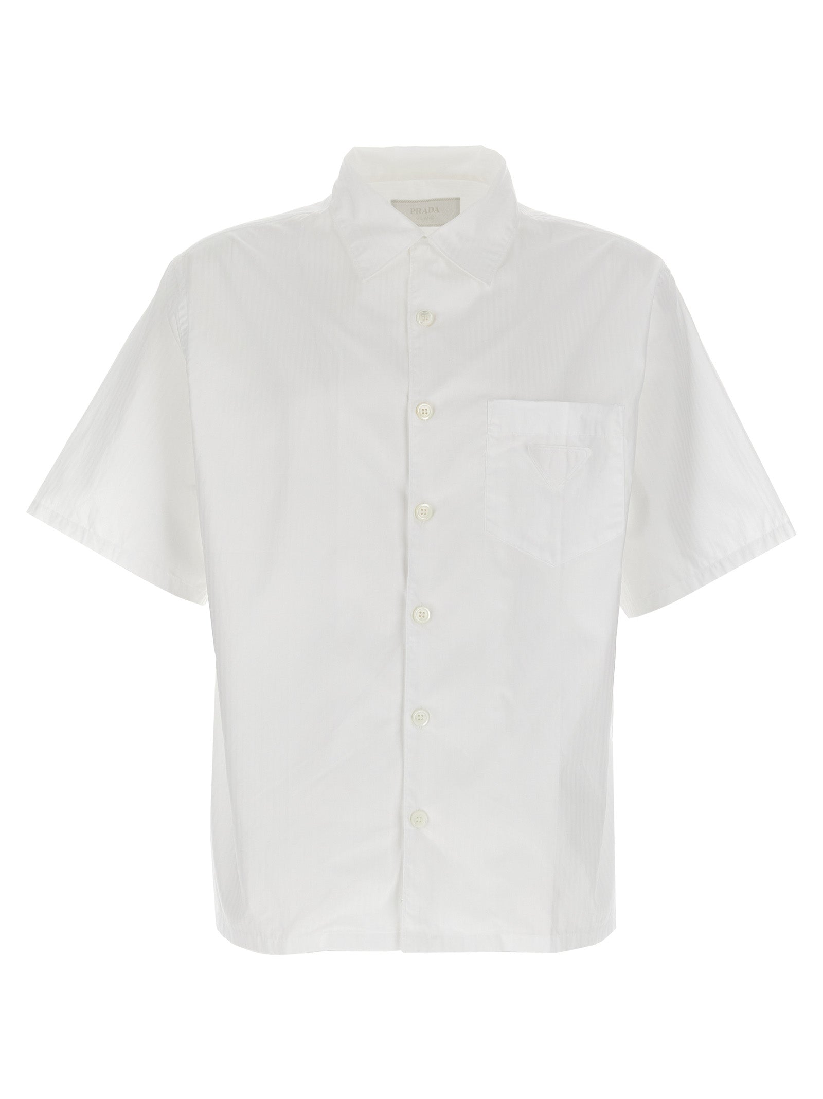 Prada White Cotton Blouse Prada