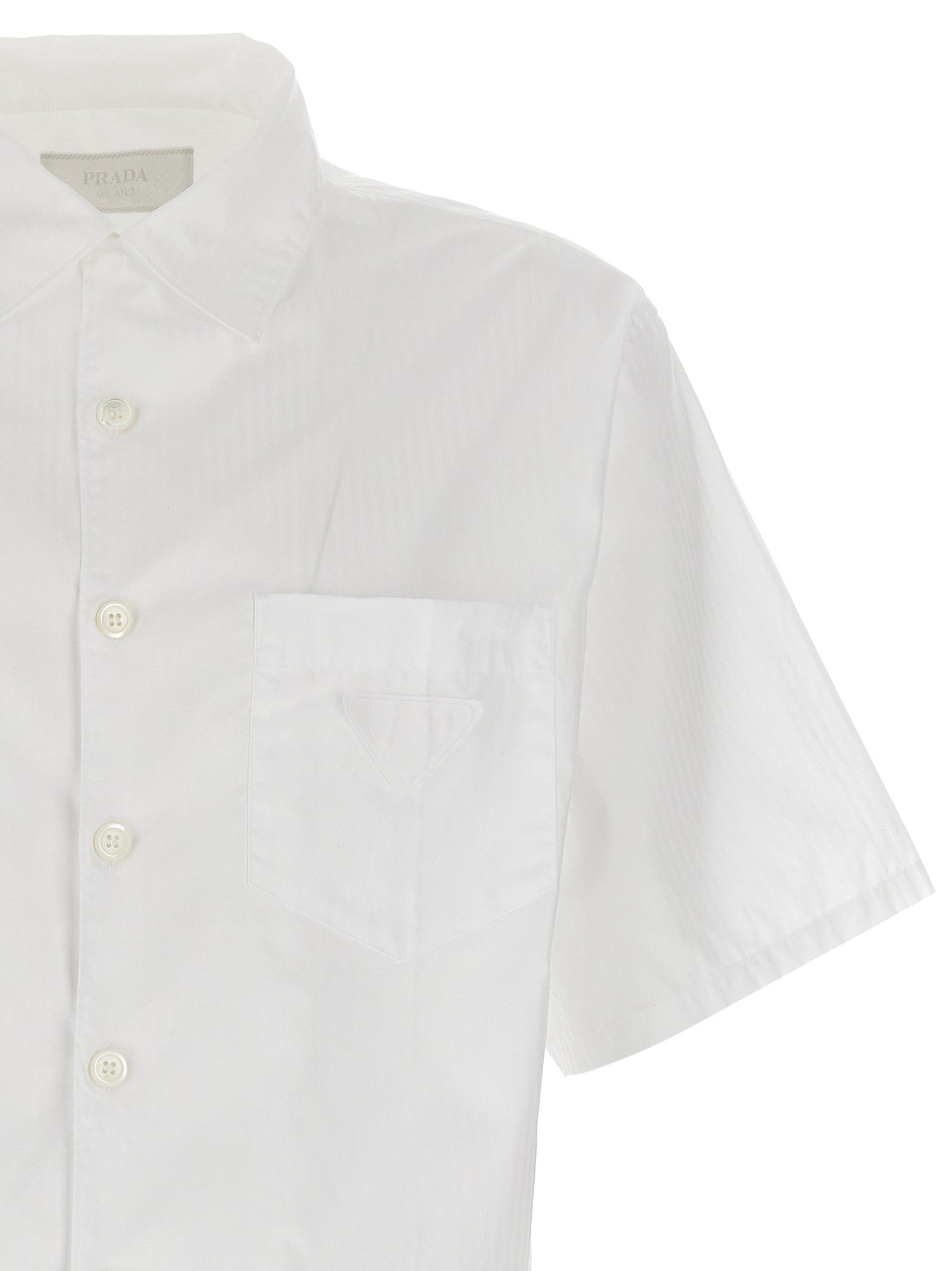 Prada White Cotton Blouse Prada