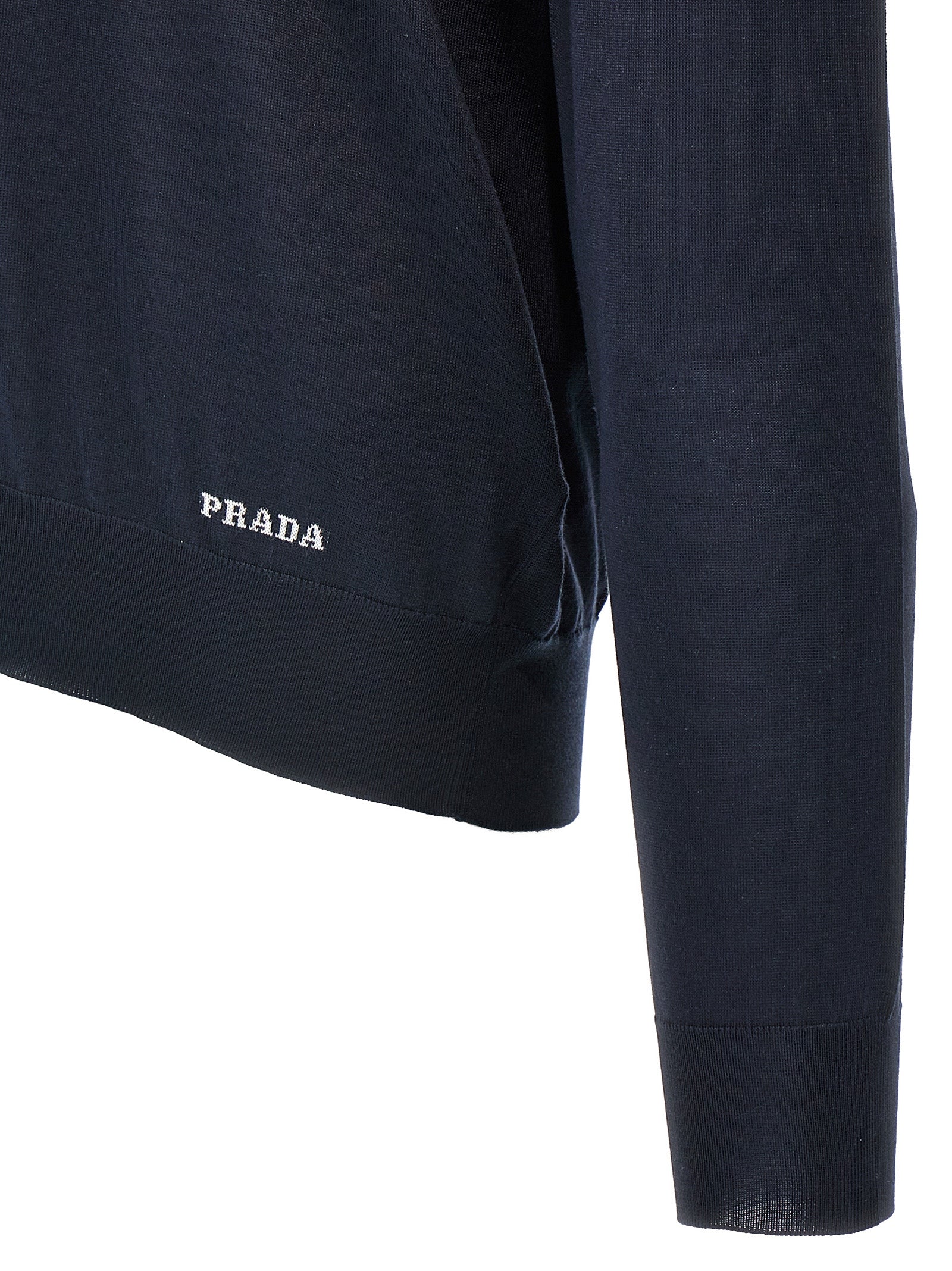Prada Blue Silk Cardigan Prada