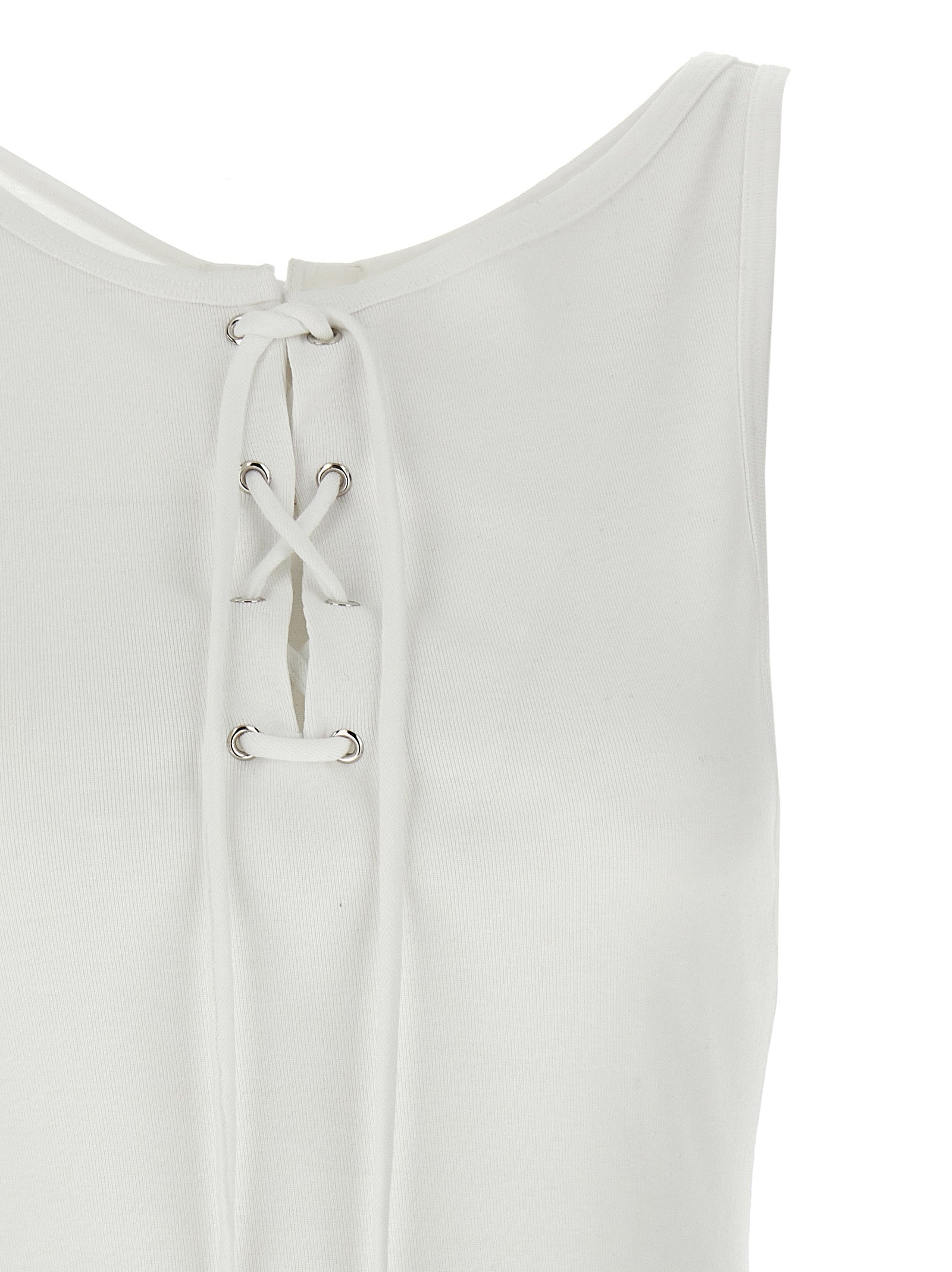 Prada White Cotton Tank Tops Prada