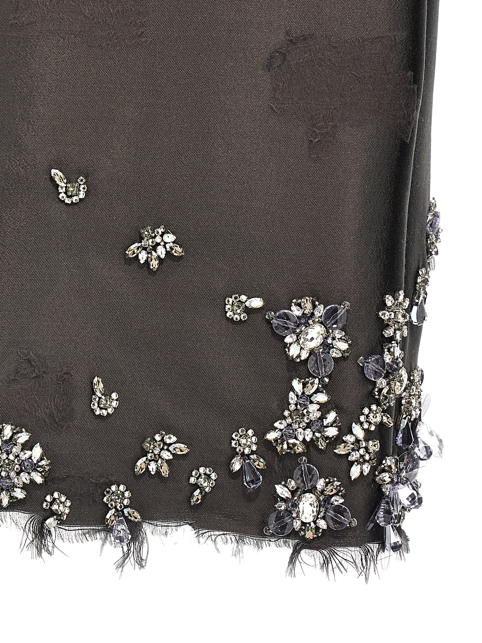 Prada Gray Silk Midi Skirt Prada