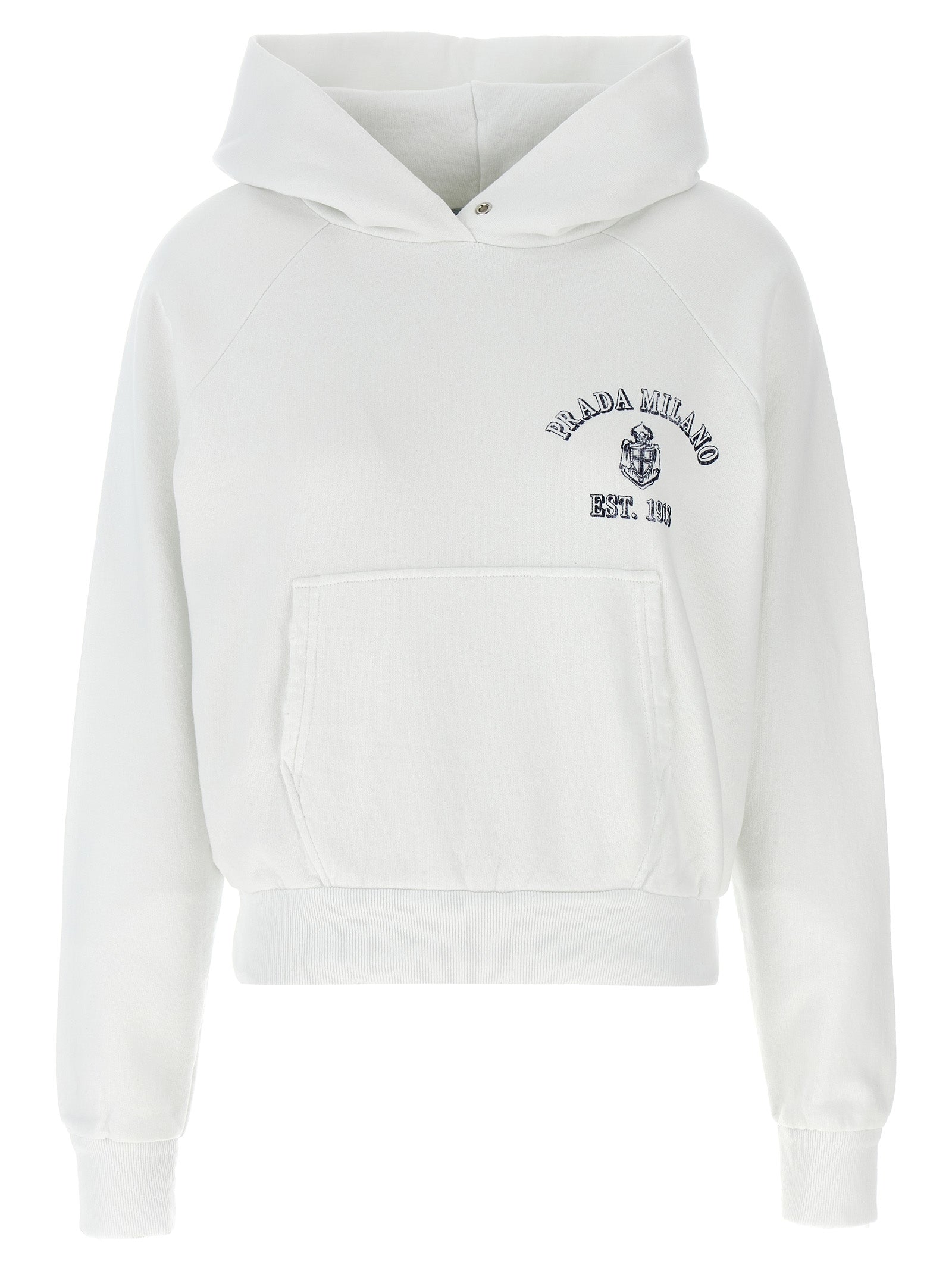 Prada White Cotton Sweatshirt Prada