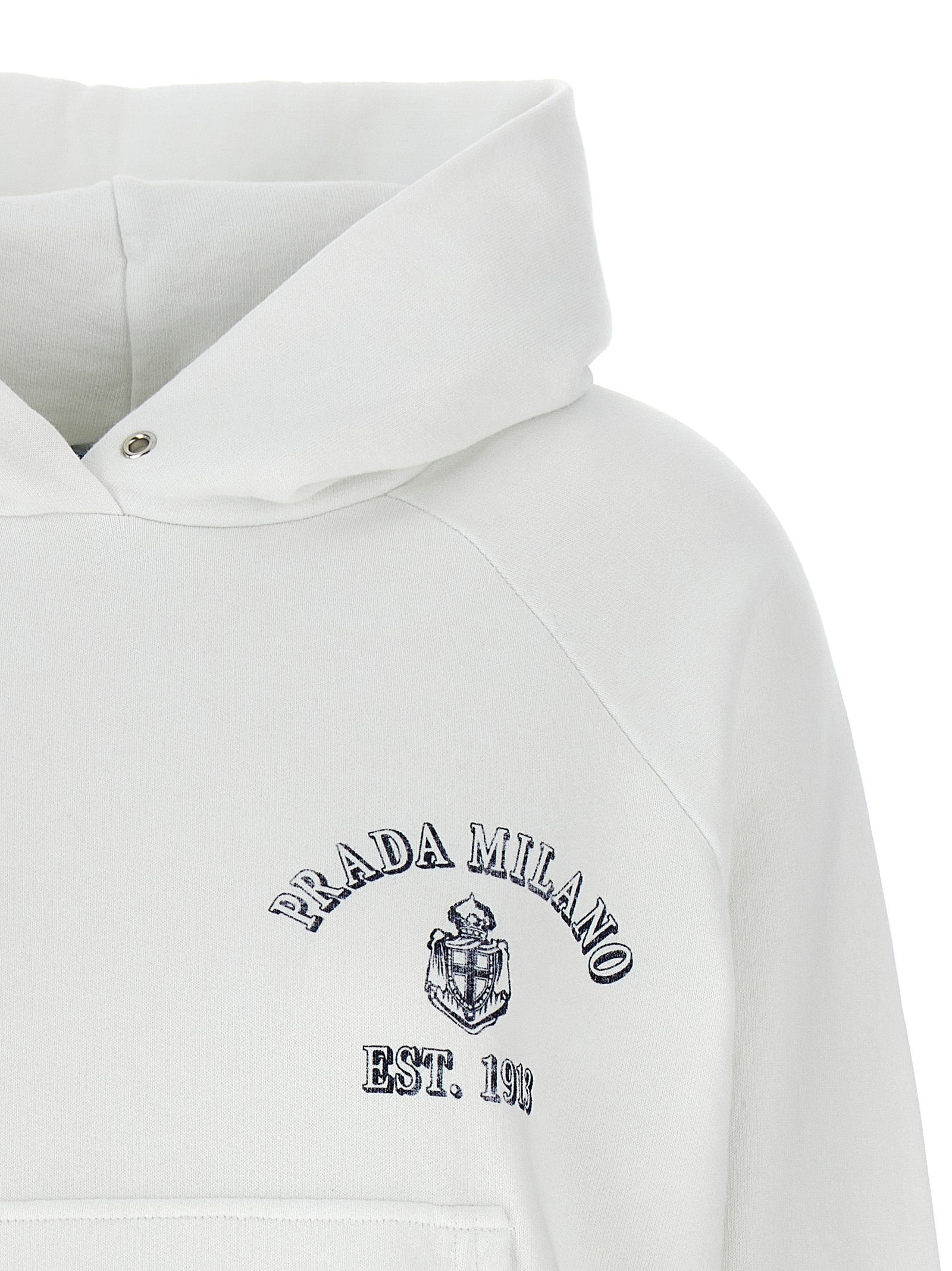 Prada White Cotton Sweatshirt Prada