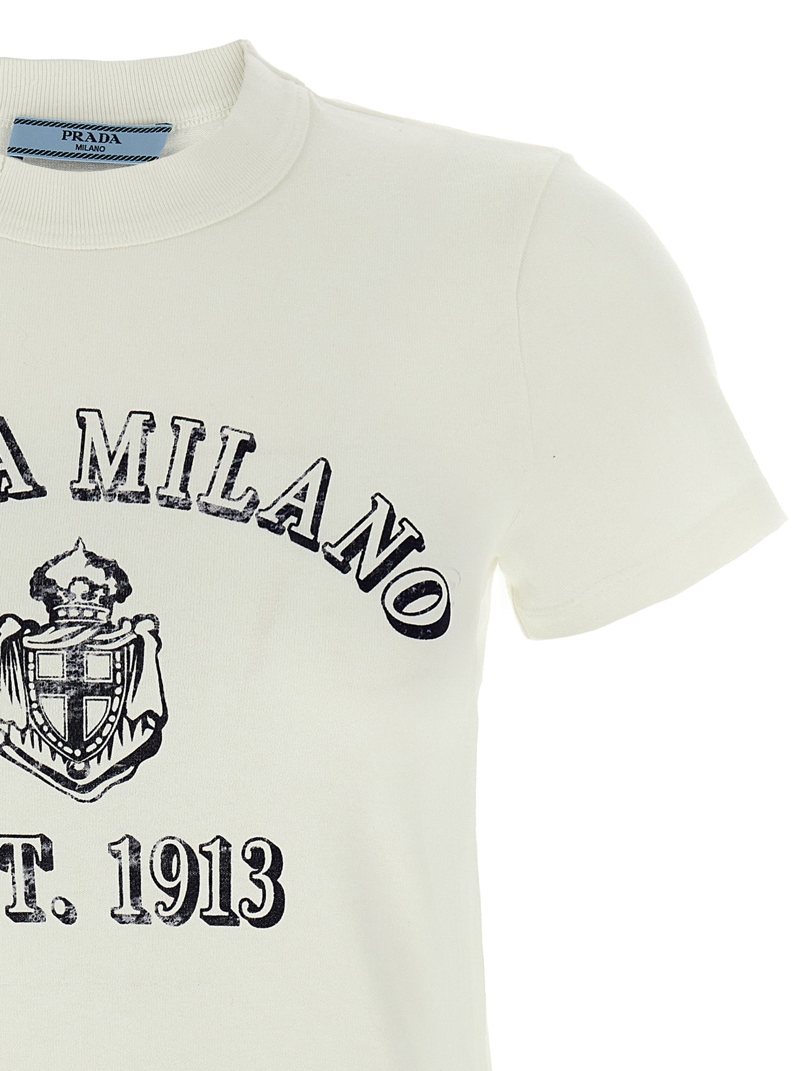 Prada White Cotton T-Shirt Prada