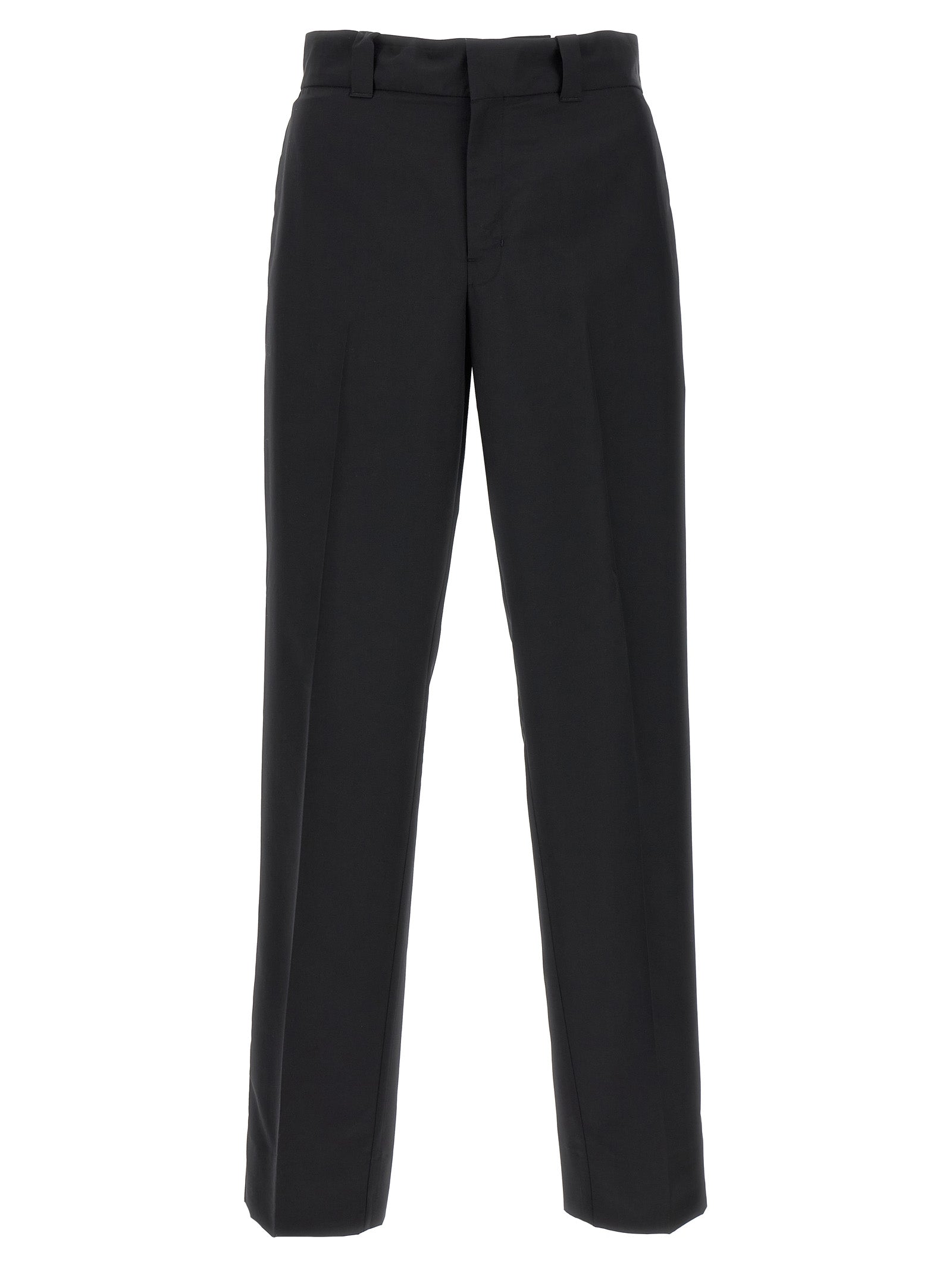 Prada Black Virgin Wool Casual Pants Prada
