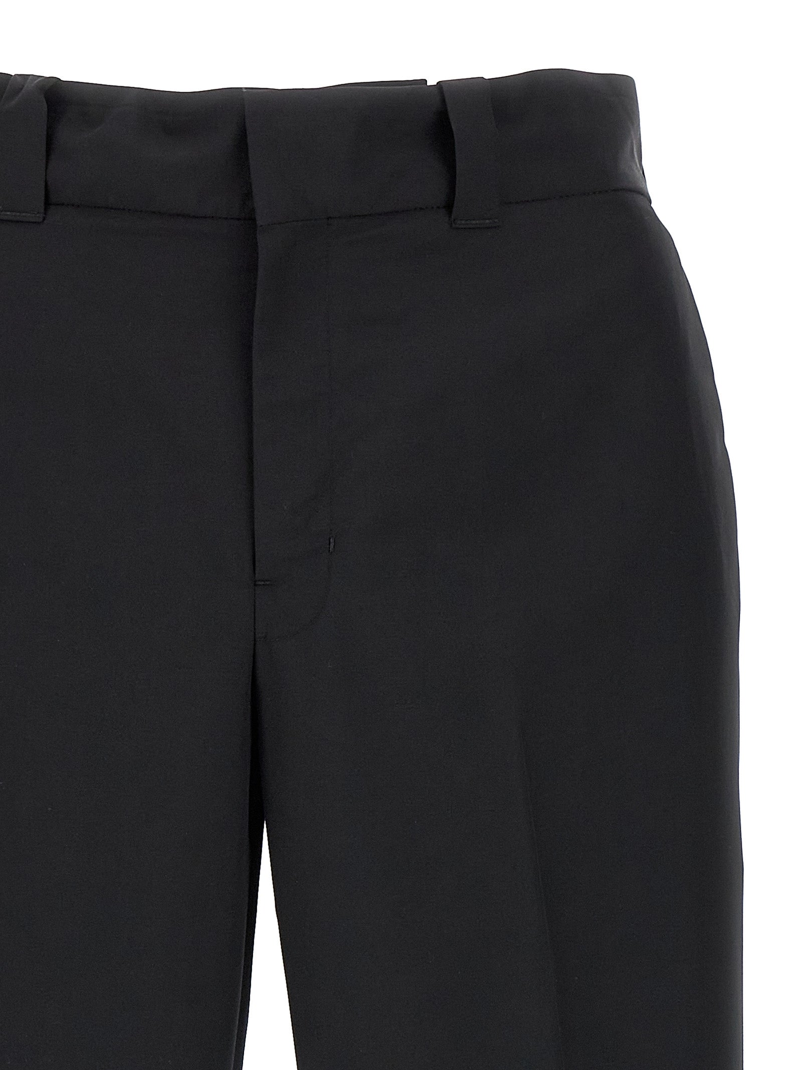 Prada Black Virgin Wool Casual Pants Prada
