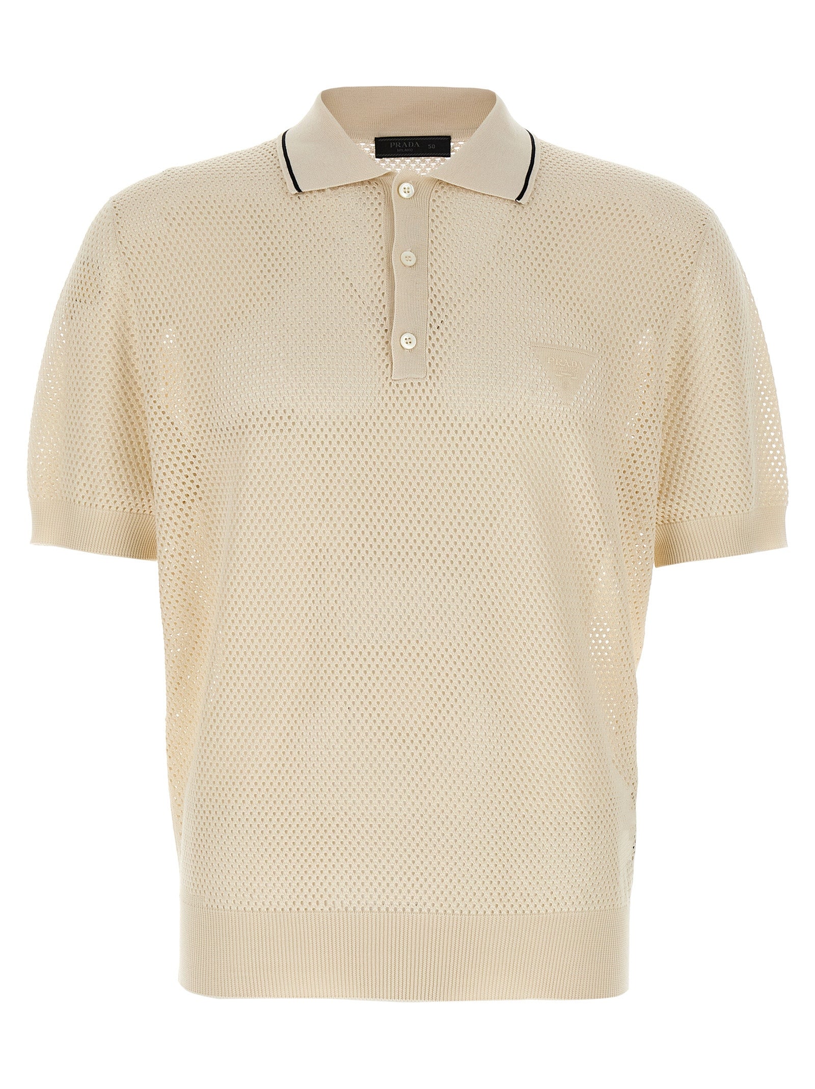 Prada White Silk Polo Shirt Prada