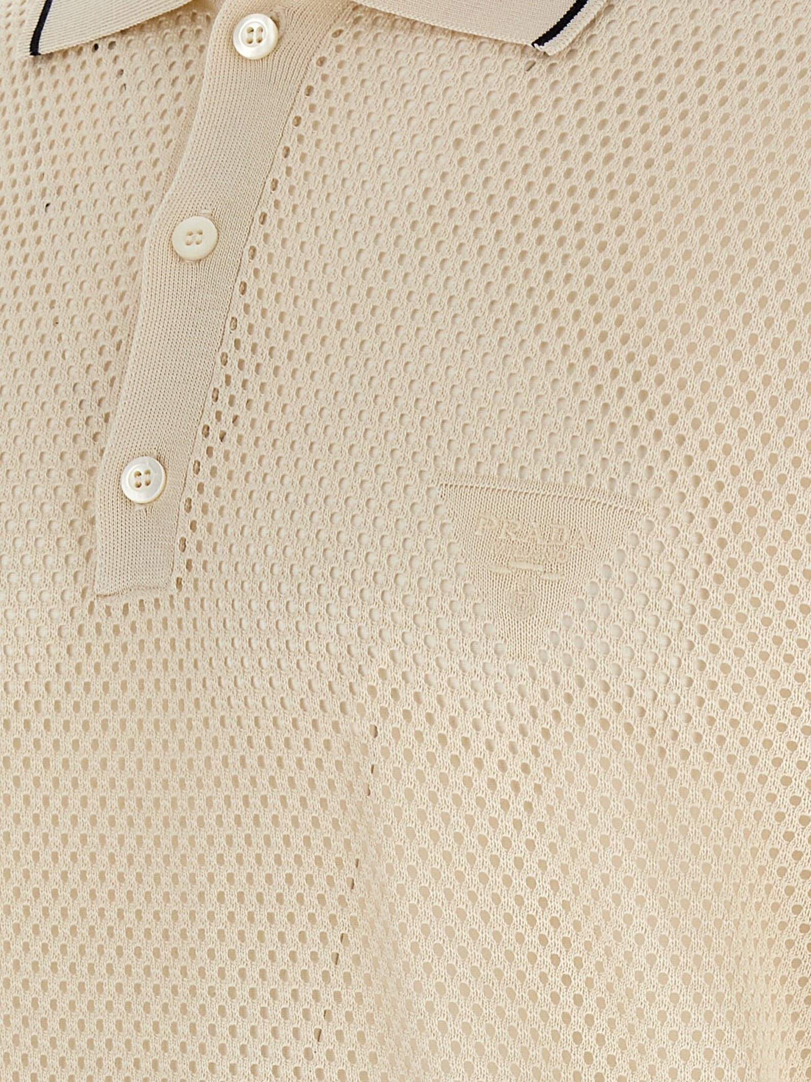 Prada White Silk Polo Shirt Prada