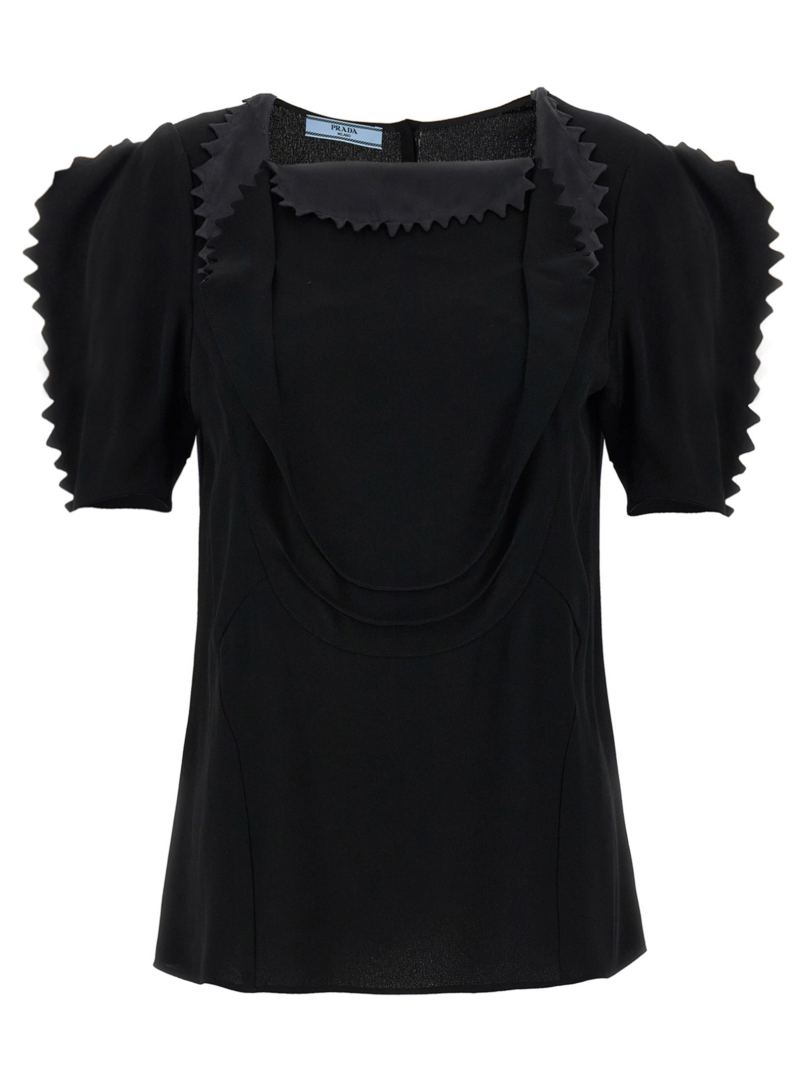 Prada Black Viscose Tank Tops Prada